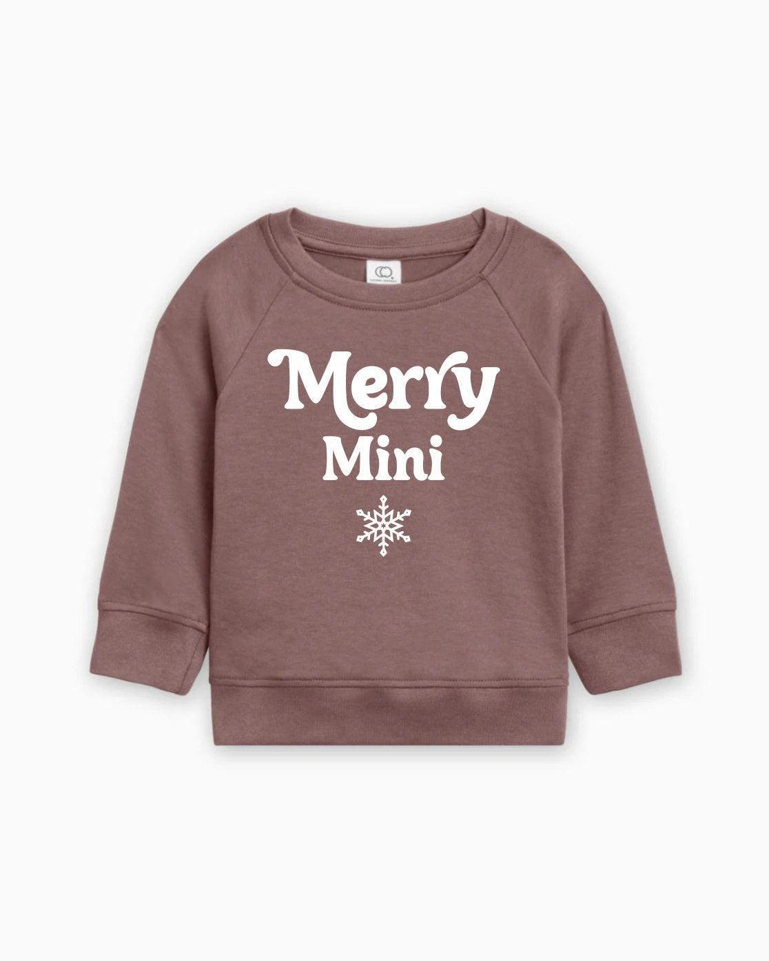 Merry Mini Matching Christmas Organic cotton Baby Toddler Pullover