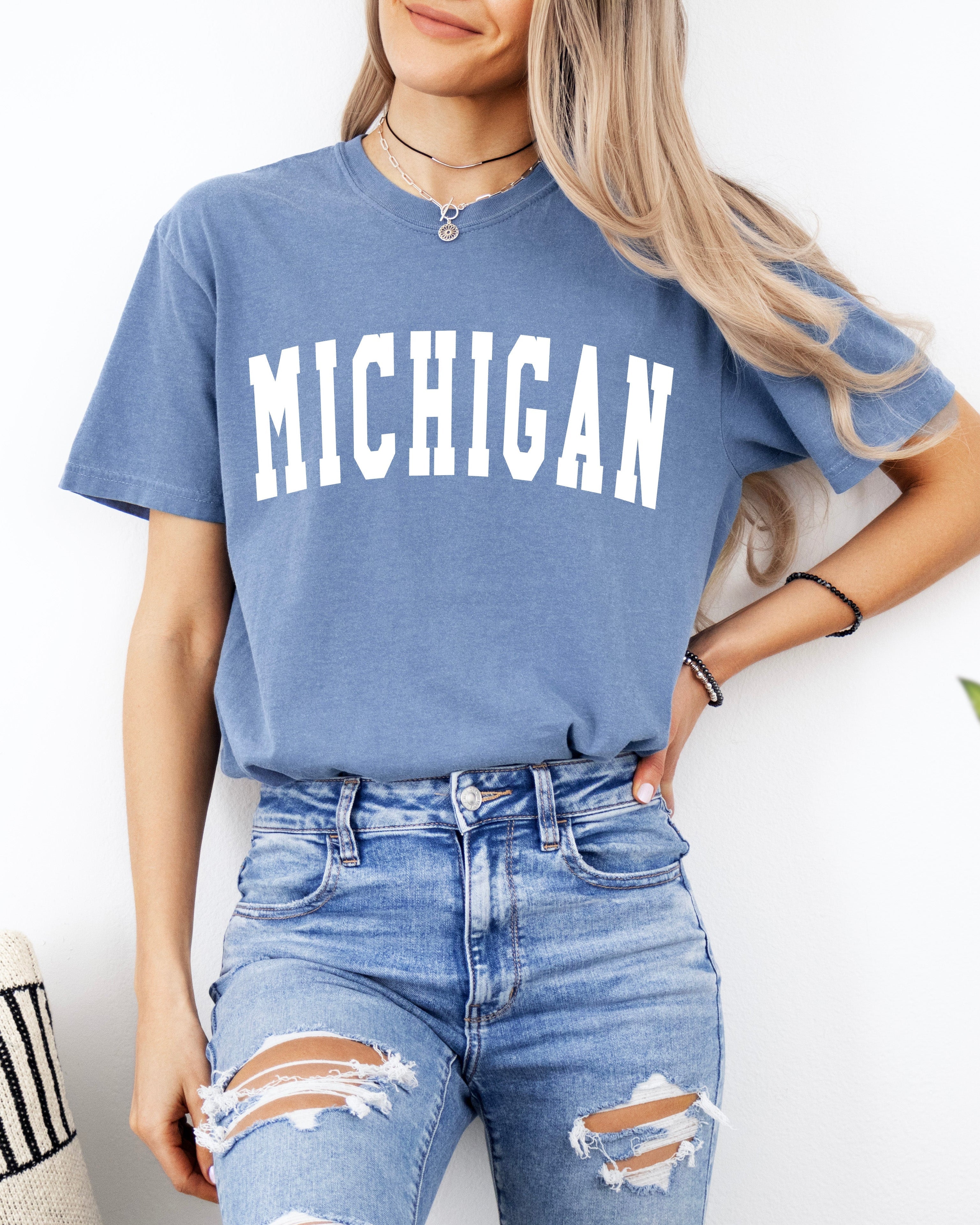 Michigan State City Comfort Colors T Shirt (Condensed Font)