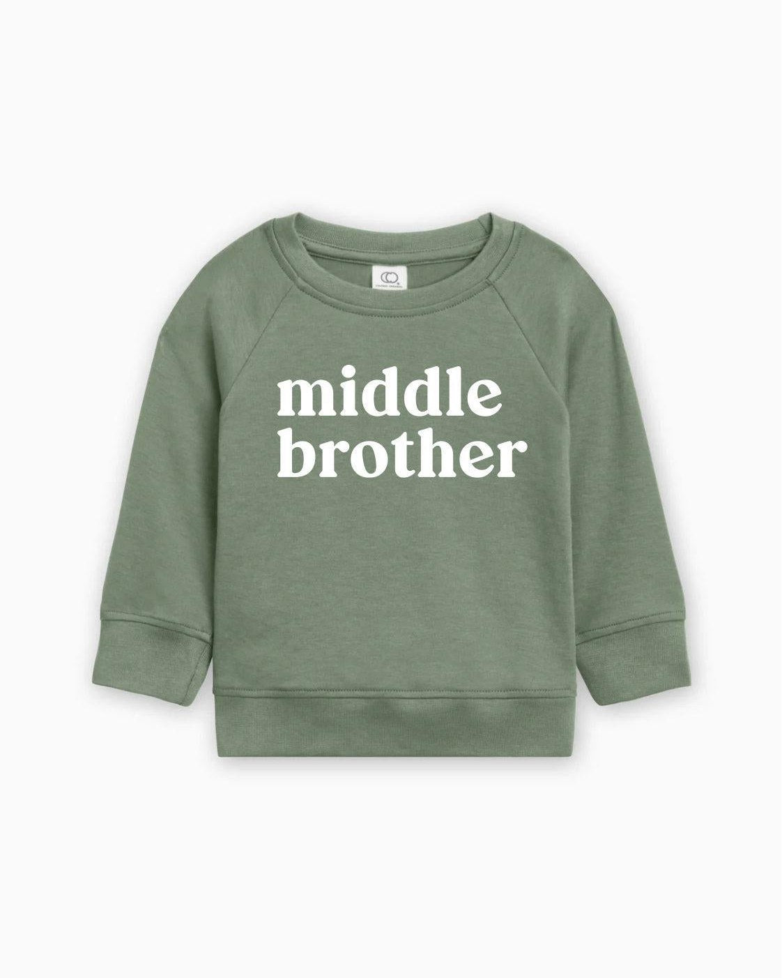 Middle Brother Organic Cotton Pullover (Serif)