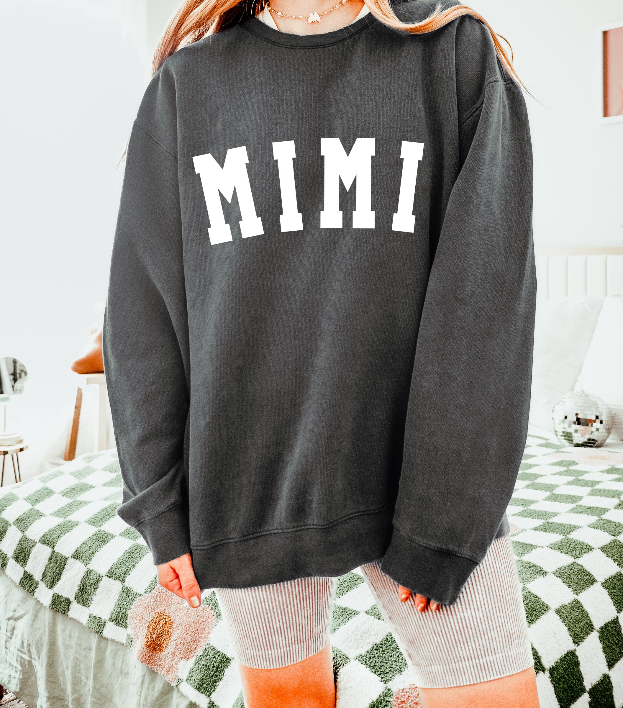 Mimi Grandma Garment Dyed Comfort Colors Sweatshirt