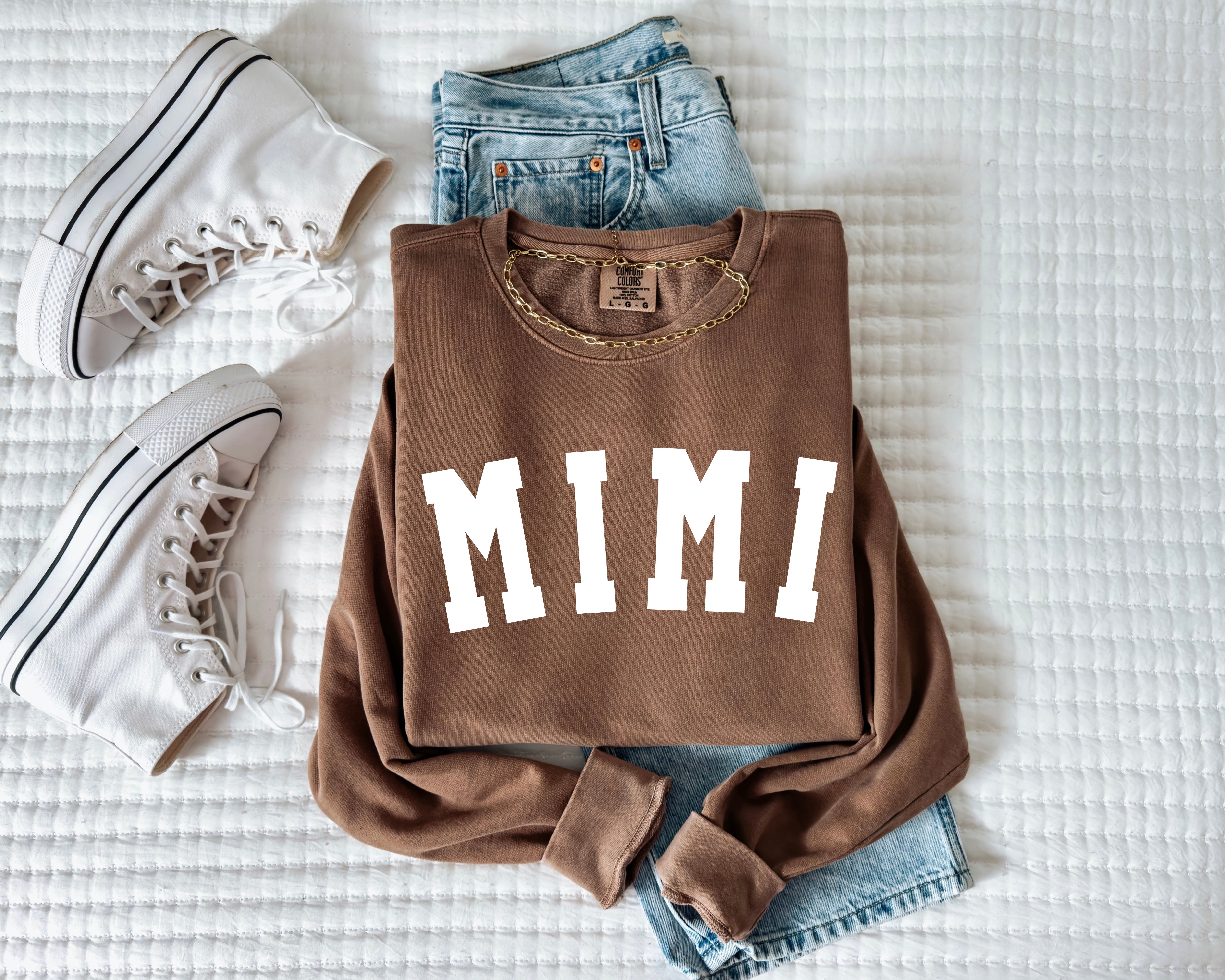 Mimi Grandma Garment Dyed Comfort Colors Sweatshirt