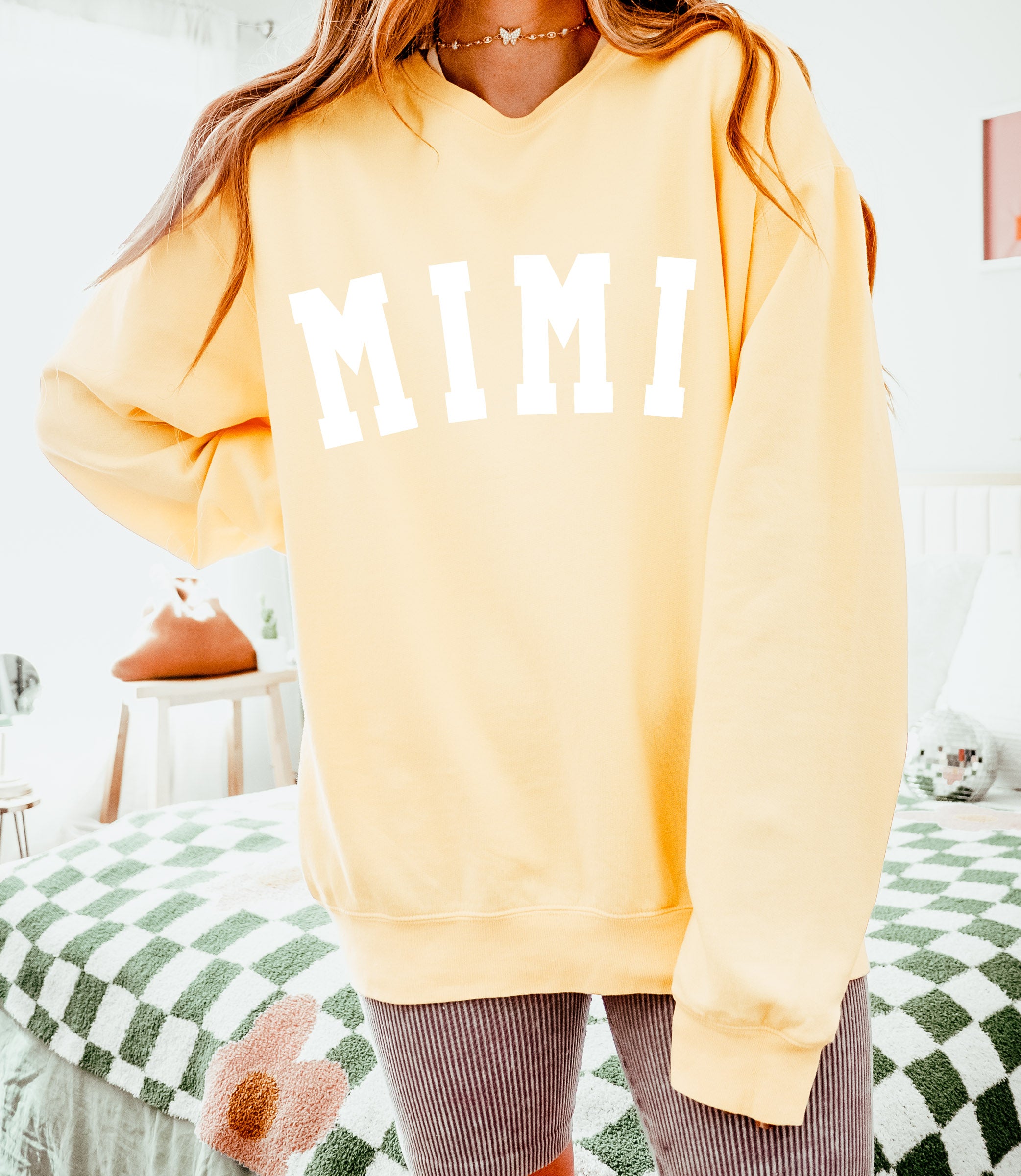 Mimi Grandma Garment Dyed Comfort Colors Sweatshirt