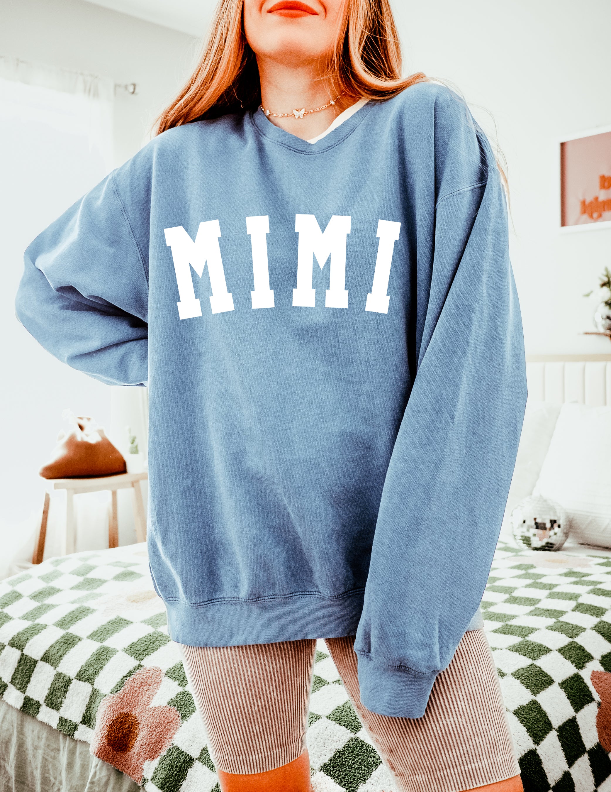 Mimi Grandma Garment Dyed Comfort Colors Sweatshirt