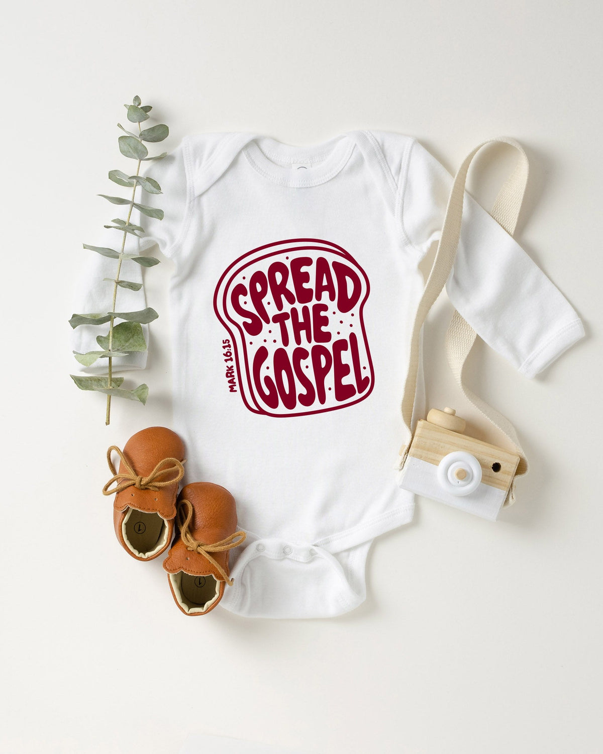 Spread The Gospel Christian Baby Bodysuit, Faith Toddler Youth Tee
