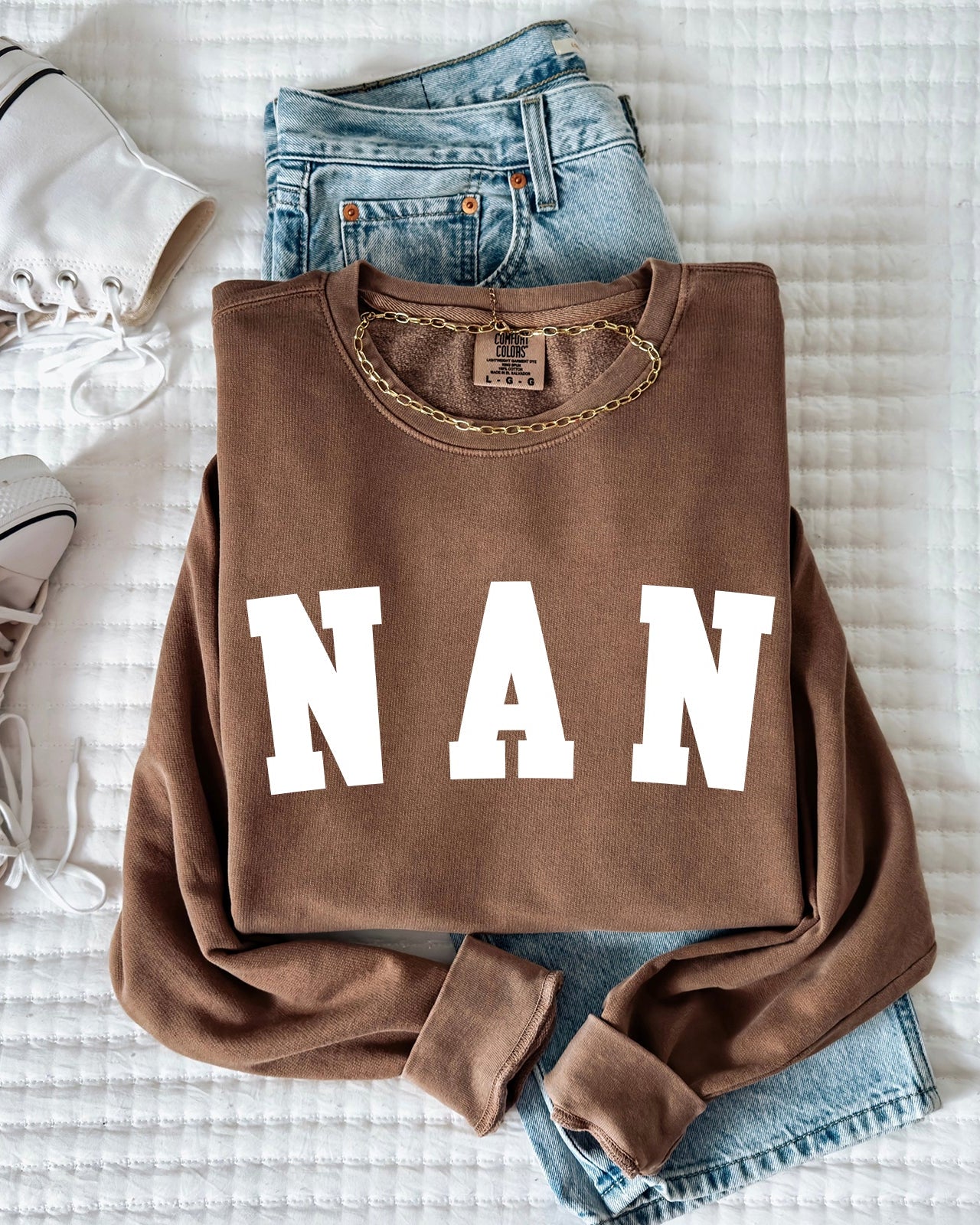 Nan Grandma Garment Dyed Comfort Colors Sweatshirt