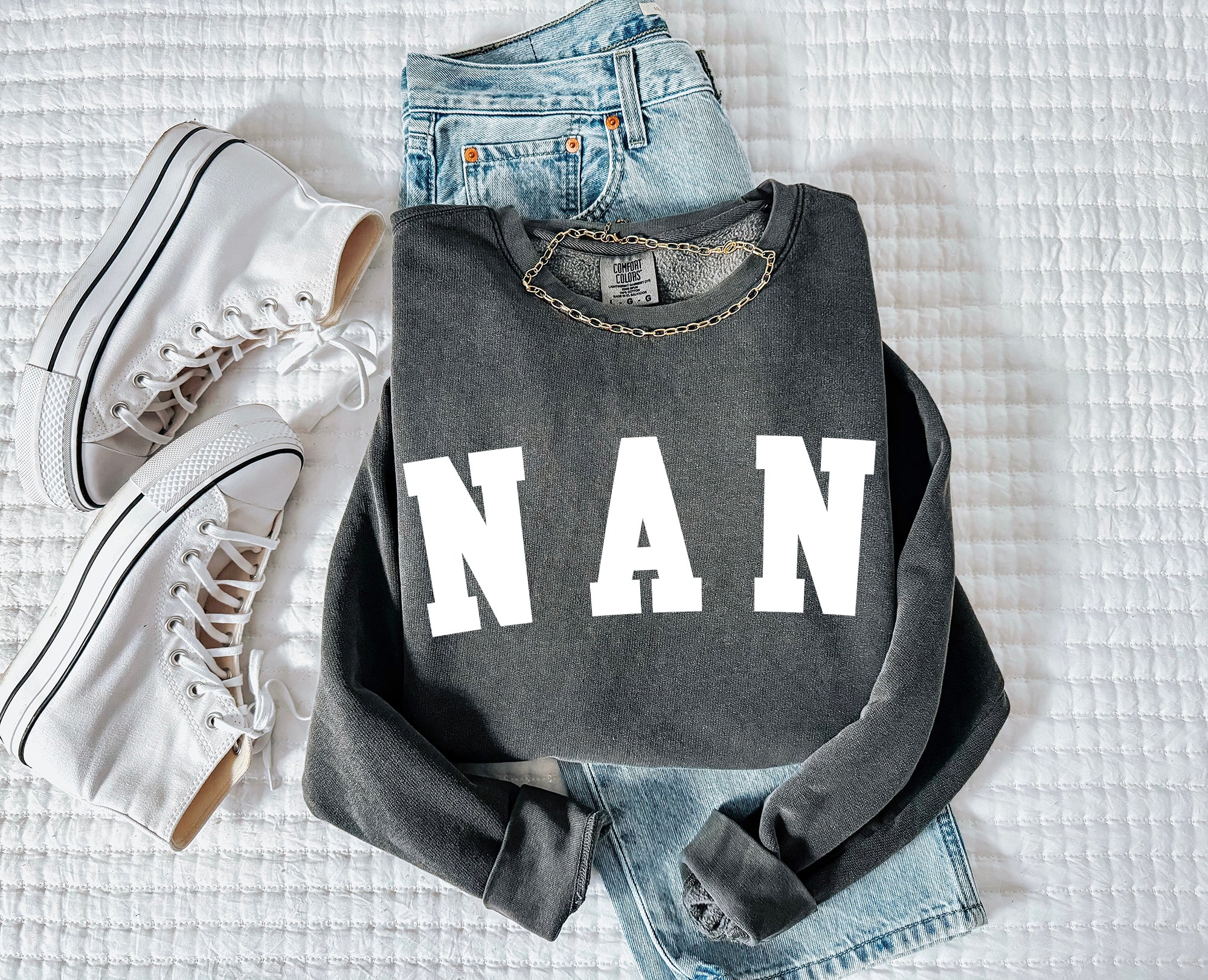 Nan Grandma Garment Dyed Comfort Colors Sweatshirt