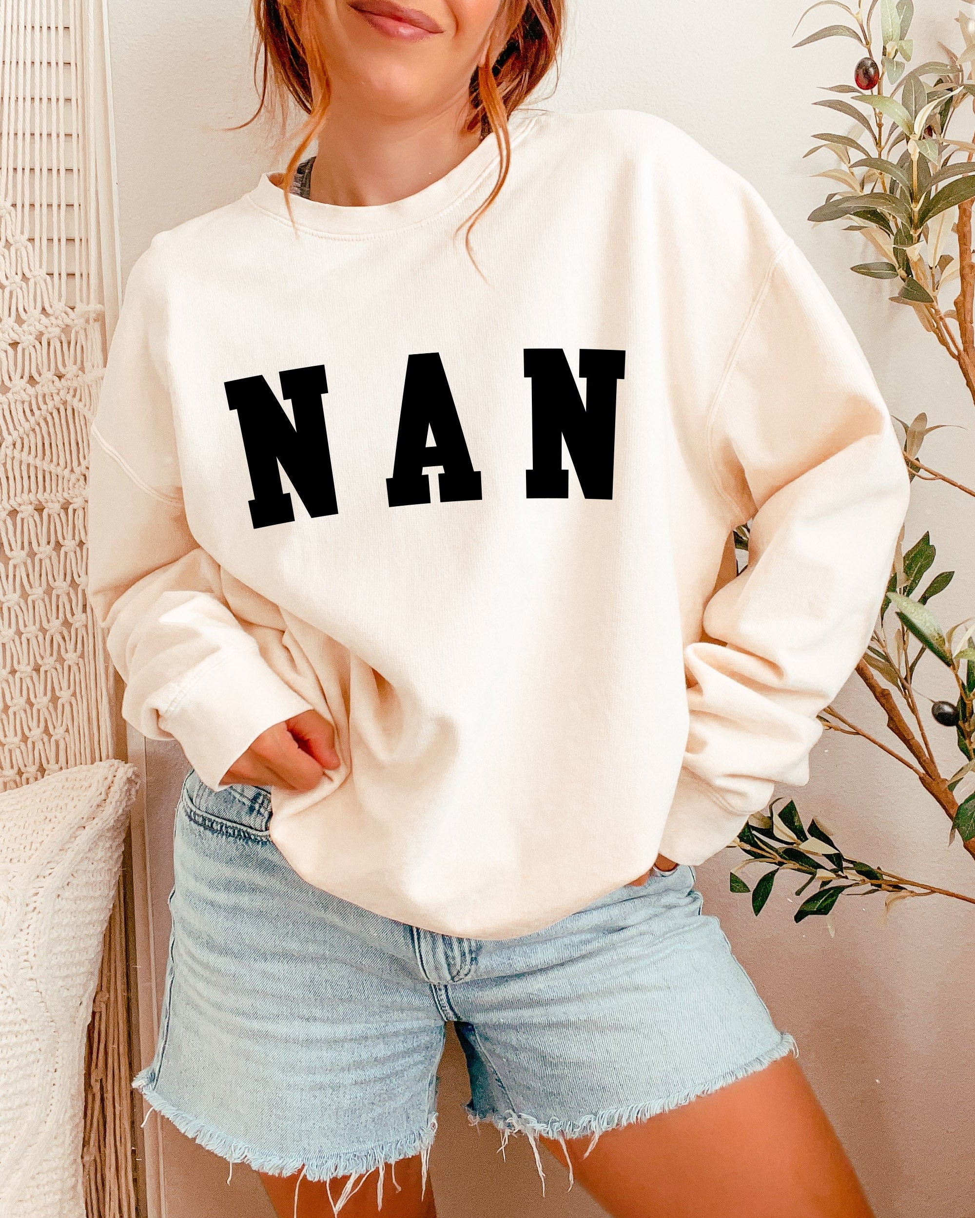 Nan Grandma Garment Dyed Comfort Colors Sweatshirt