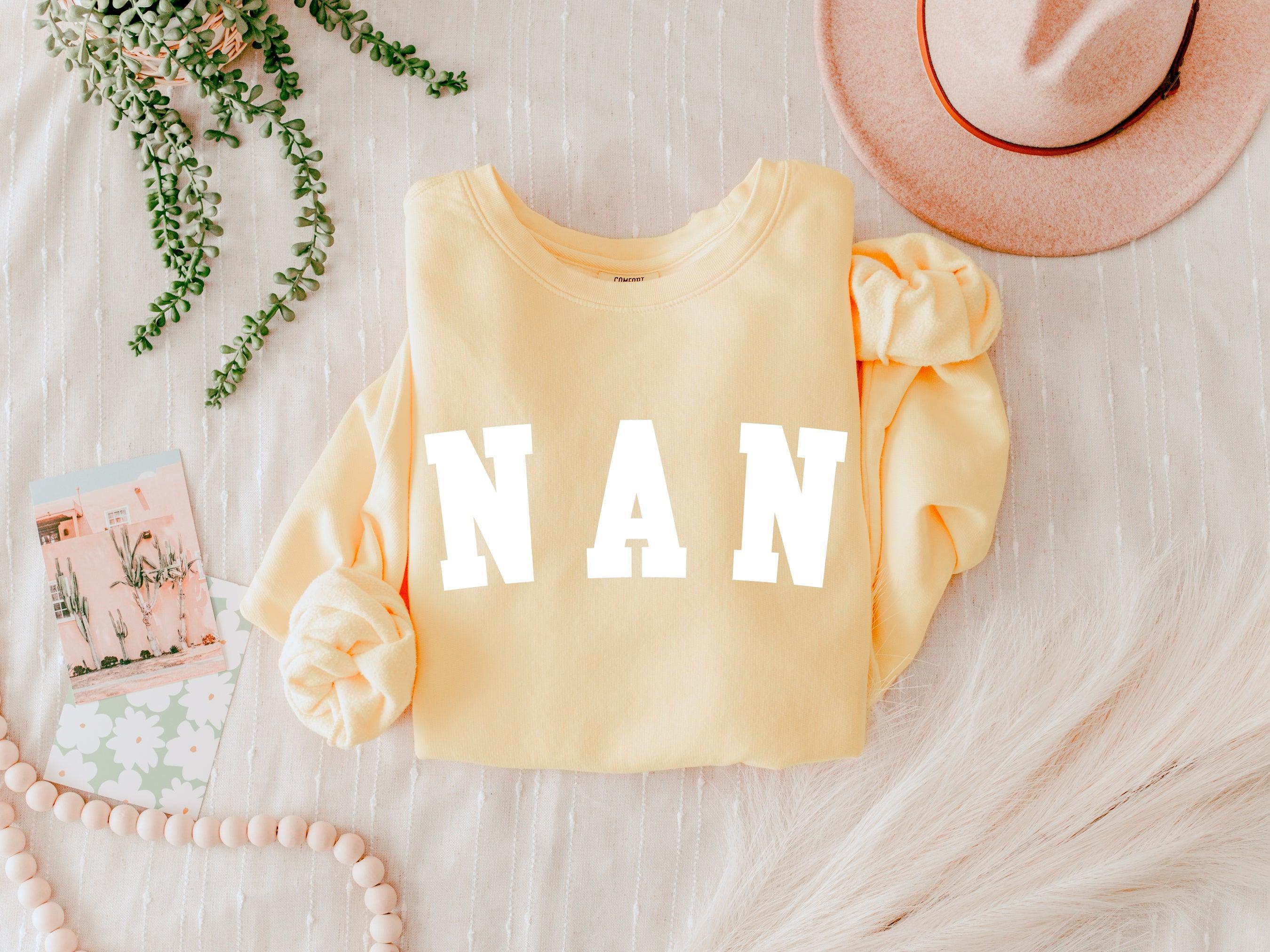 Nan Grandma Garment Dyed Comfort Colors Sweatshirt