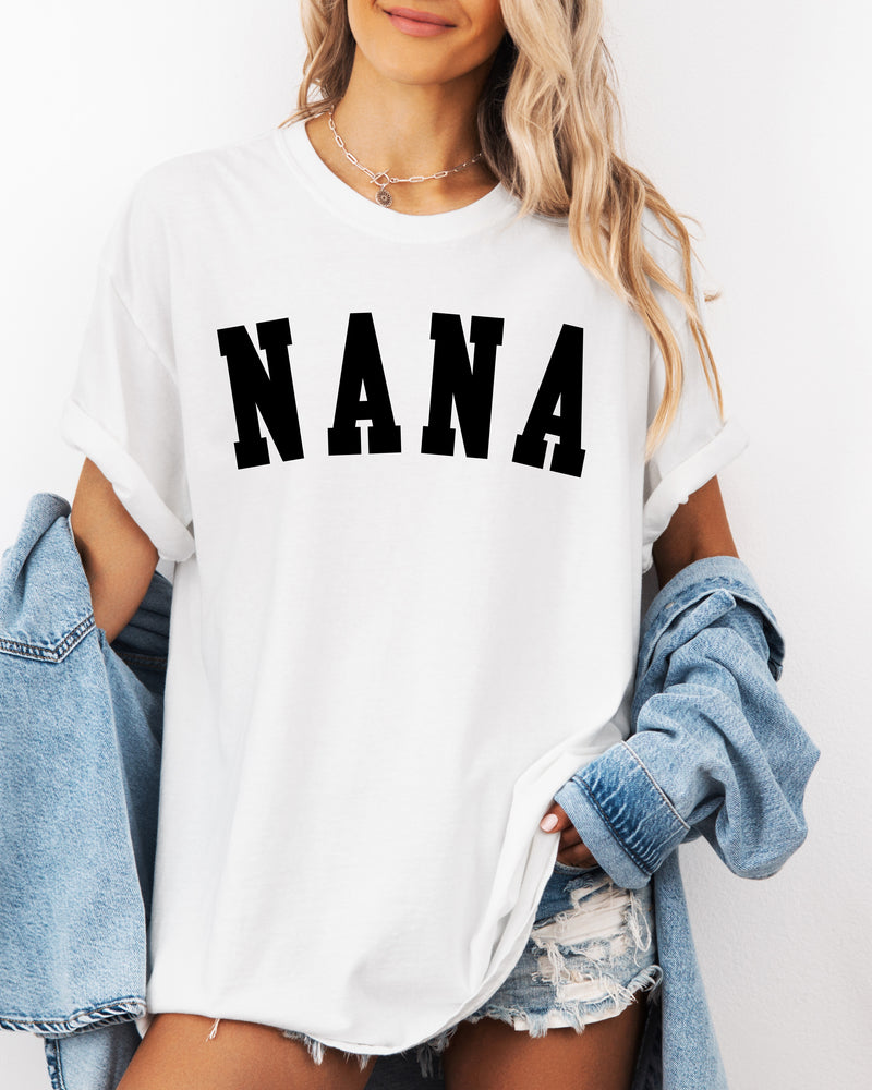 Nana Grandma Comfort Colors Garment Dyed T Shirt (Condensed font)