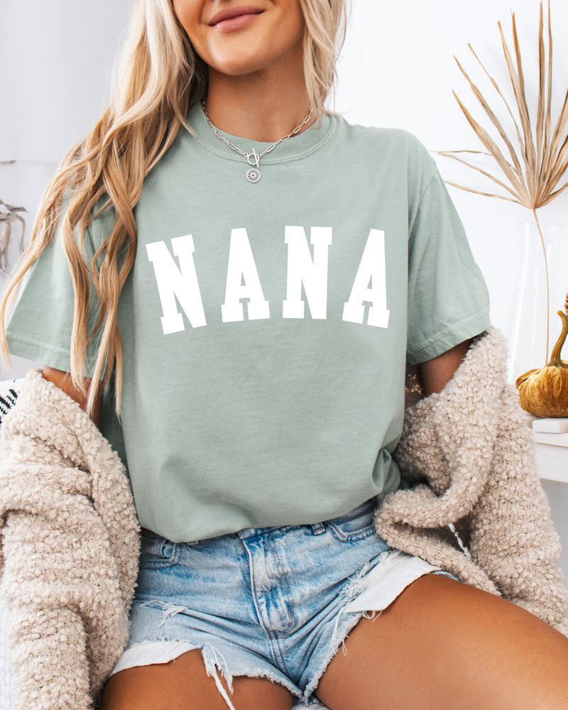 Nana Grandma Comfort Colors Garment Dyed T Shirt (Condensed font)