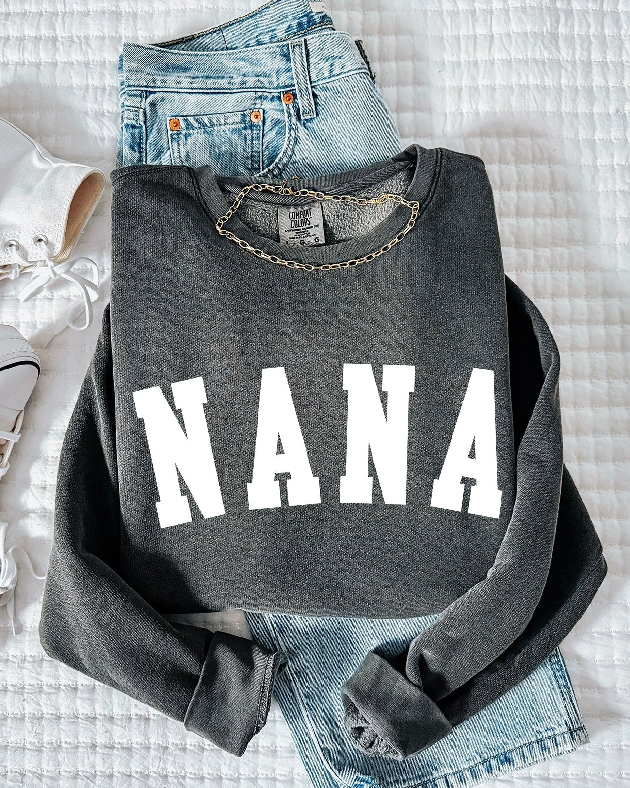 Nana Grandma Garment Dyed Comfort Colors Sweatshirt