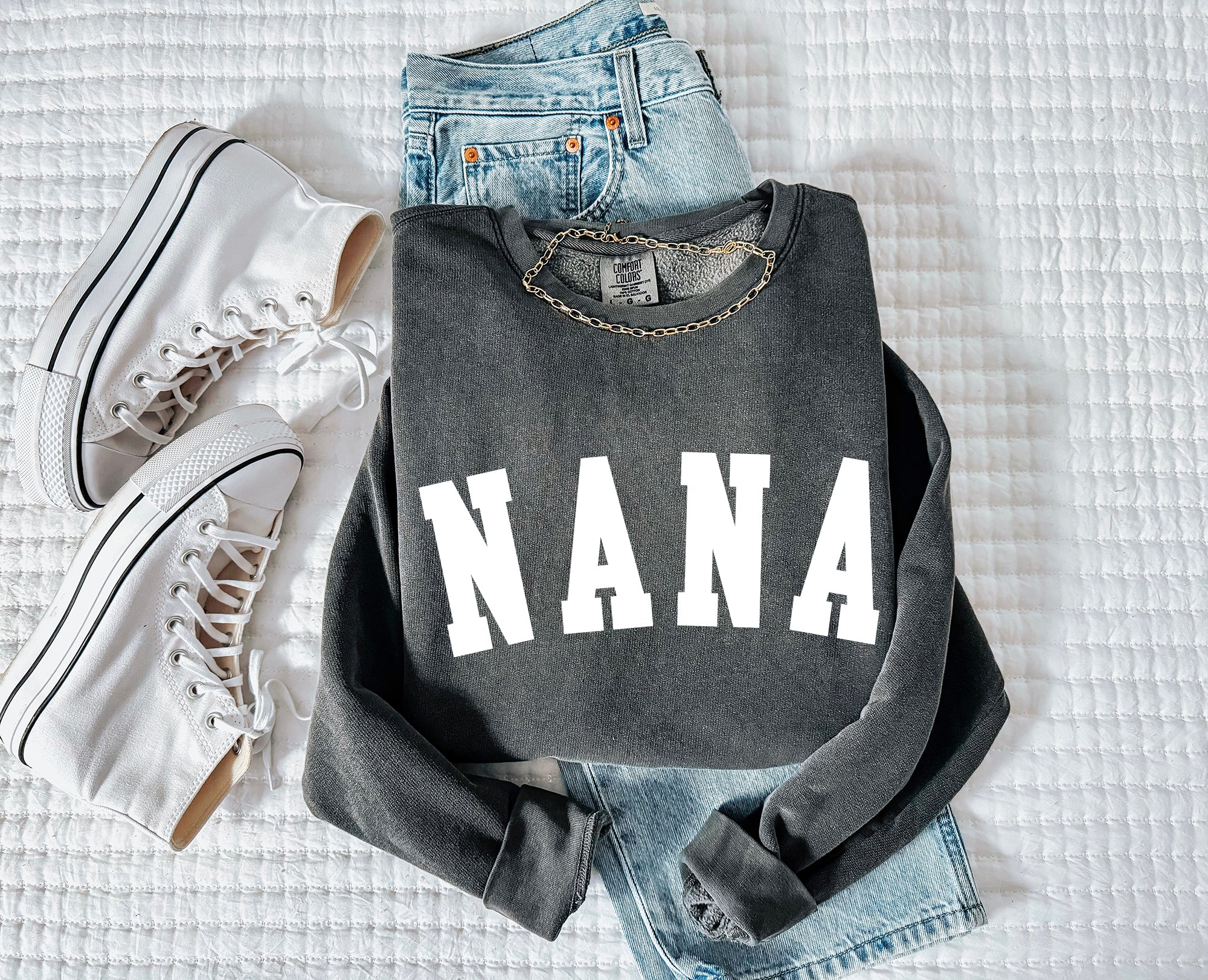 Nana Grandma Garment Dyed Comfort Colors Sweatshirt