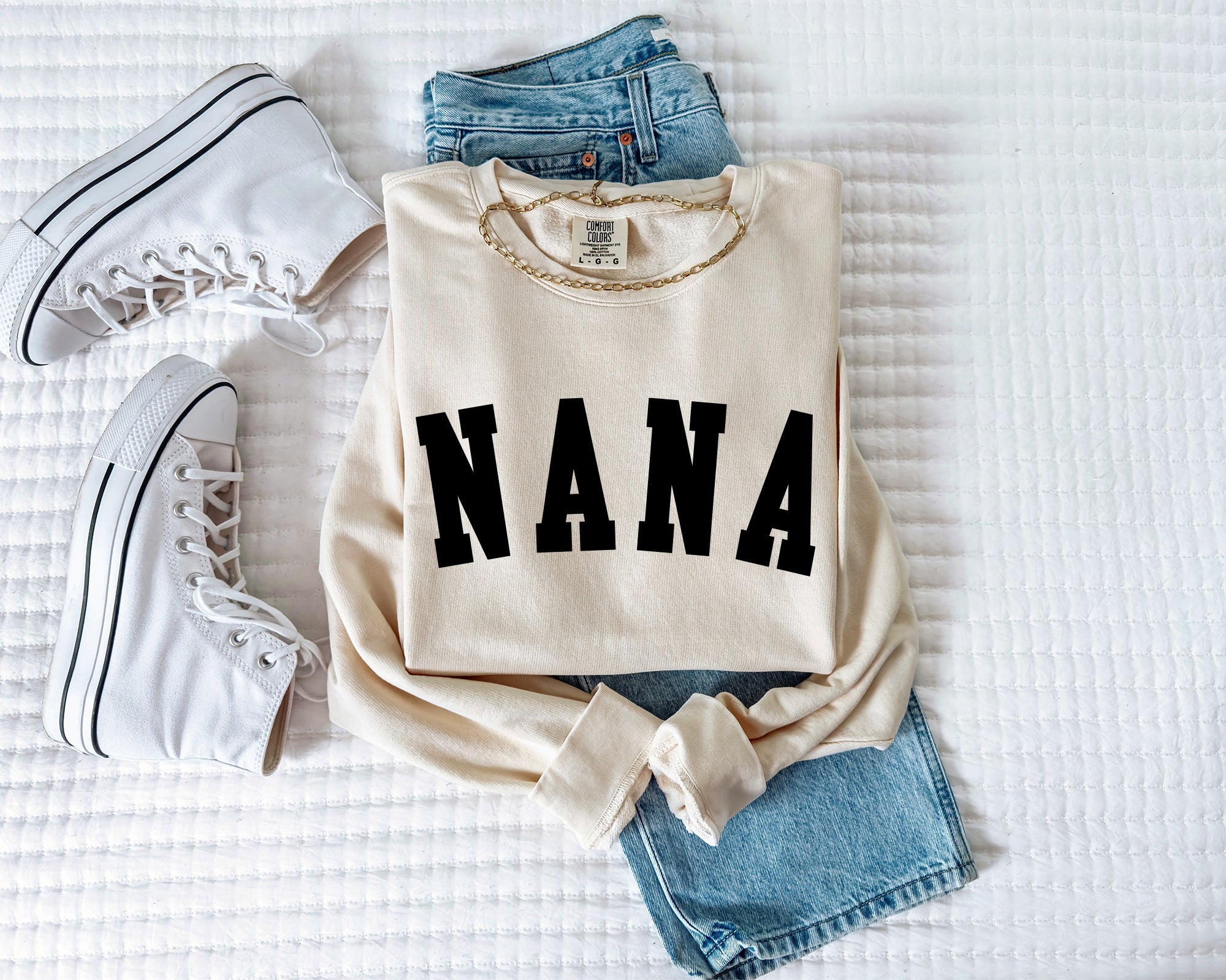 Nana Grandma Garment Dyed Comfort Colors Sweatshirt