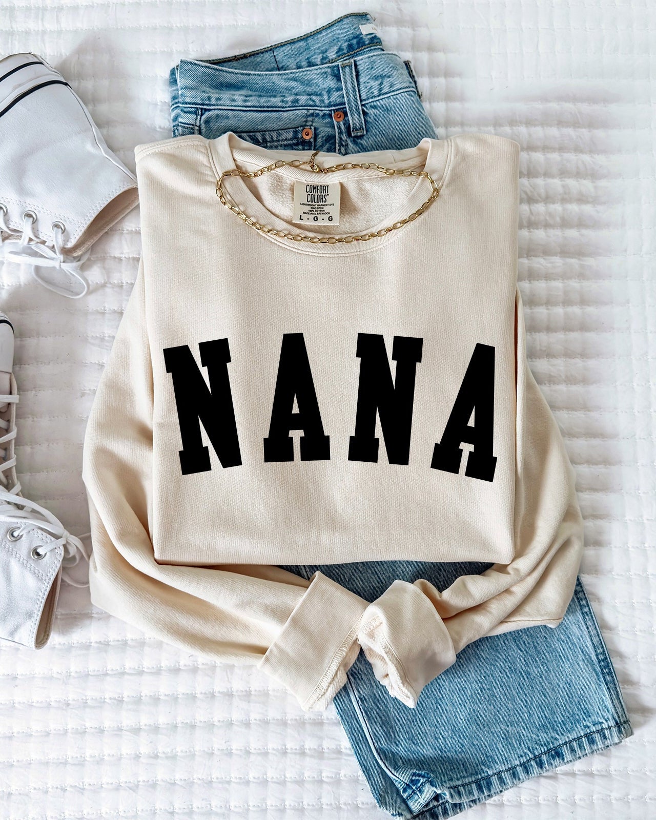 Nana Grandma Garment Dyed Comfort Colors Sweatshirt