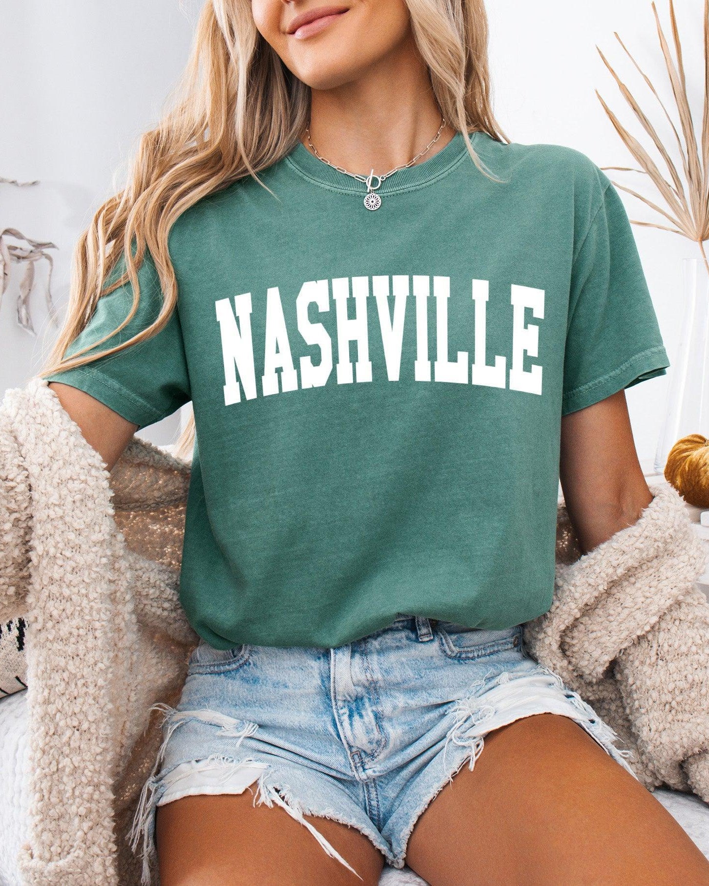 Nashville State City Comfort Colors T Shirt (Condensed Font)