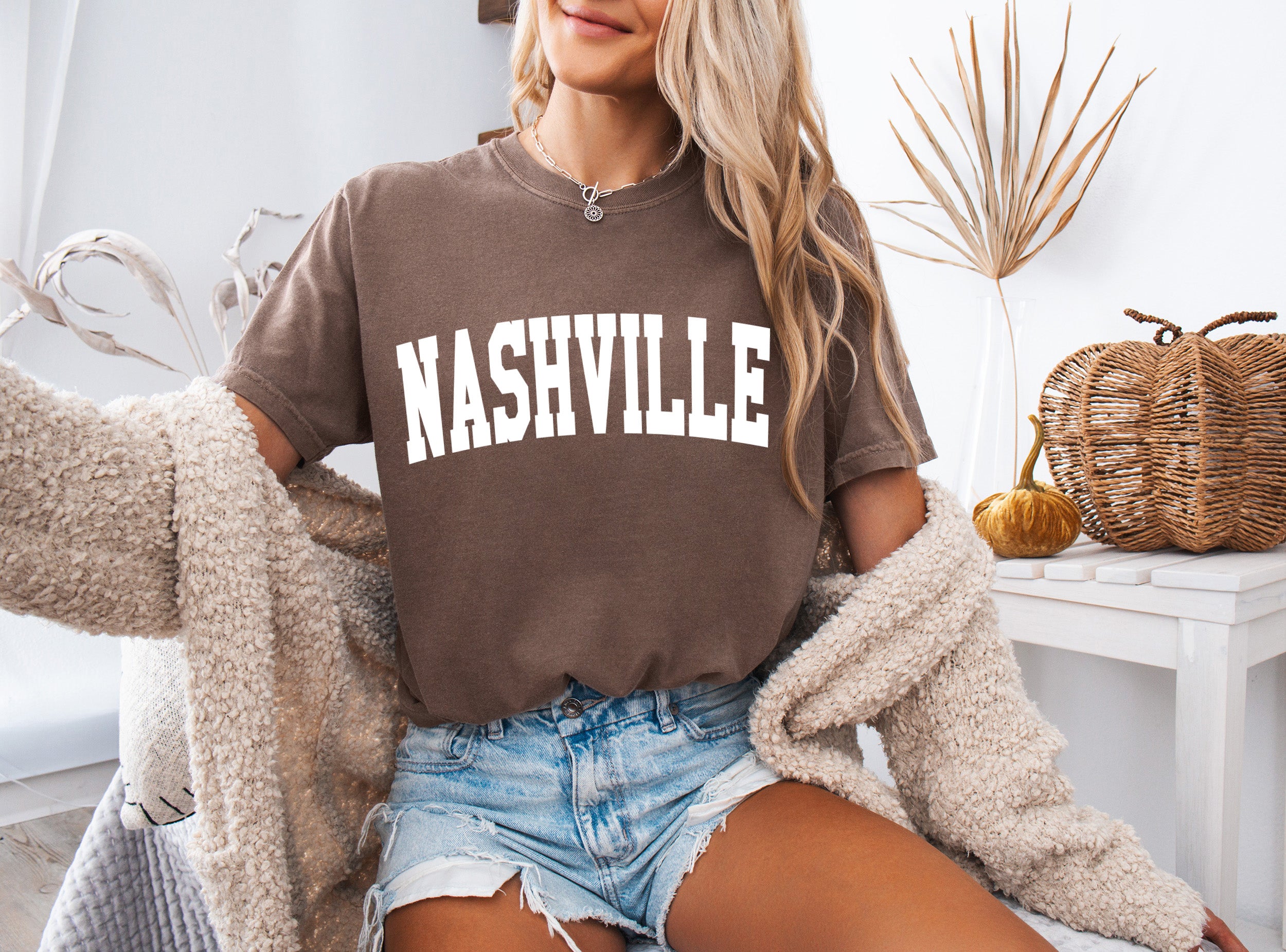 Nashville State City Comfort Colors T Shirt (Condensed Font)