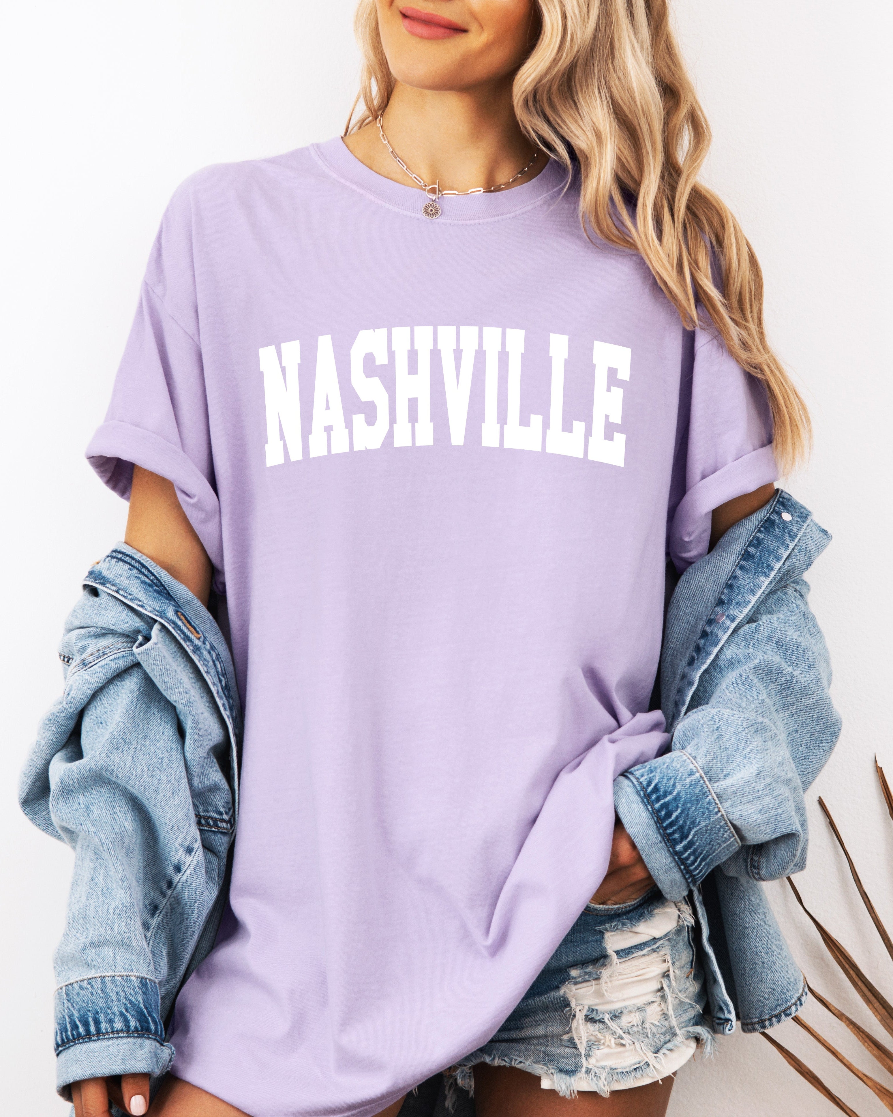 Nashville State City Comfort Colors T Shirt (Condensed Font)