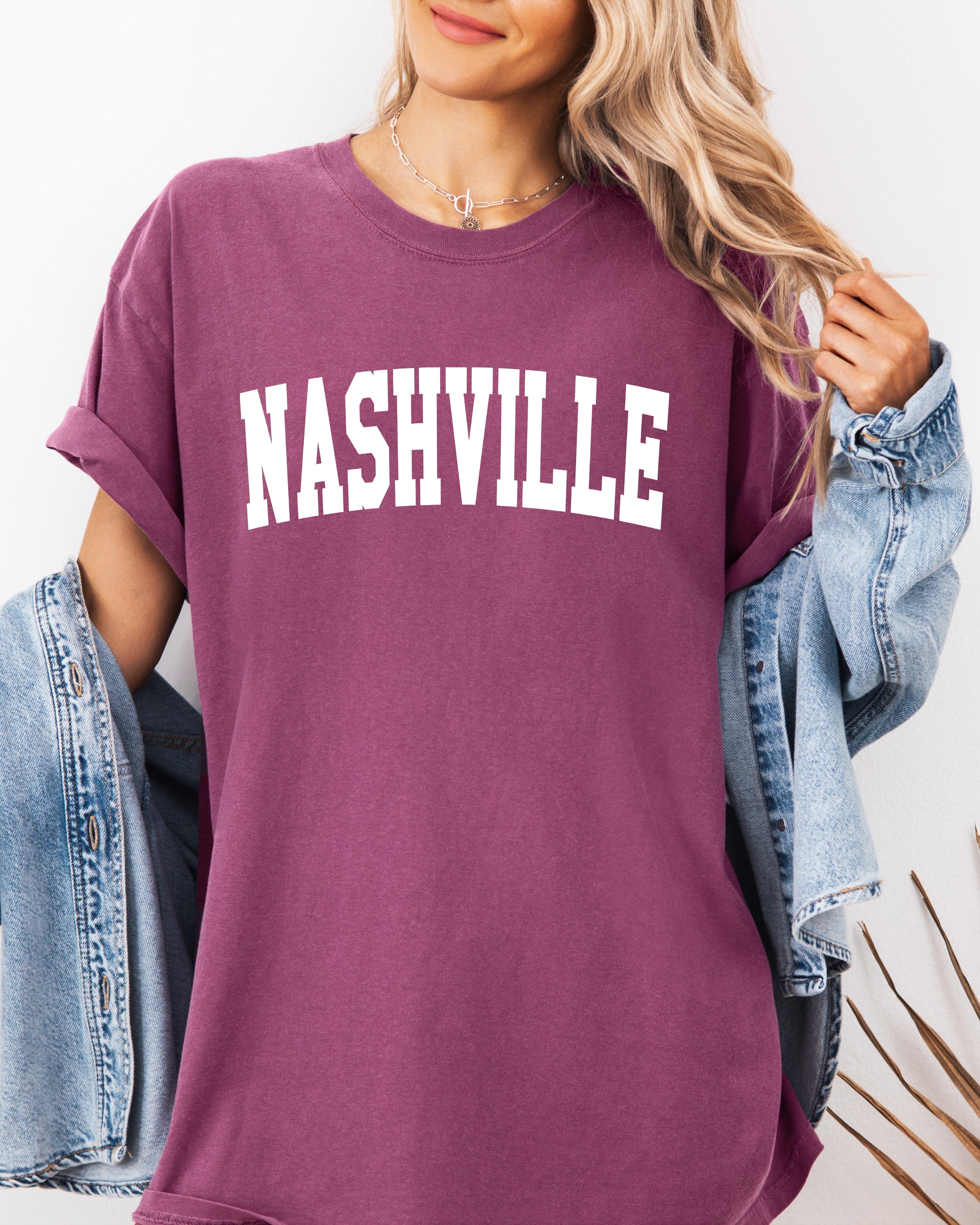 Nashville State City Comfort Colors T Shirt (Condensed Font)