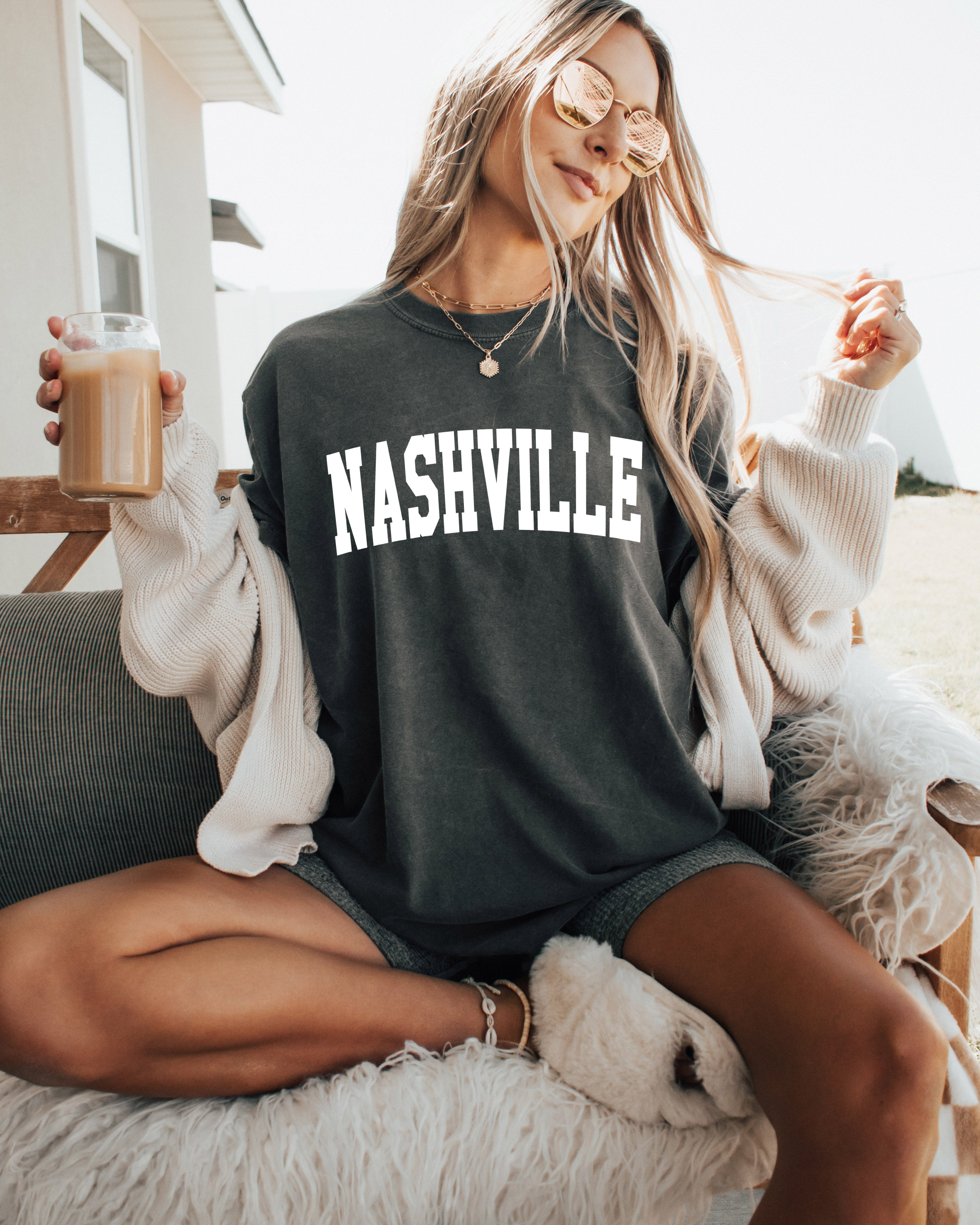 Nashville State City Comfort Colors T Shirt (Condensed Font)
