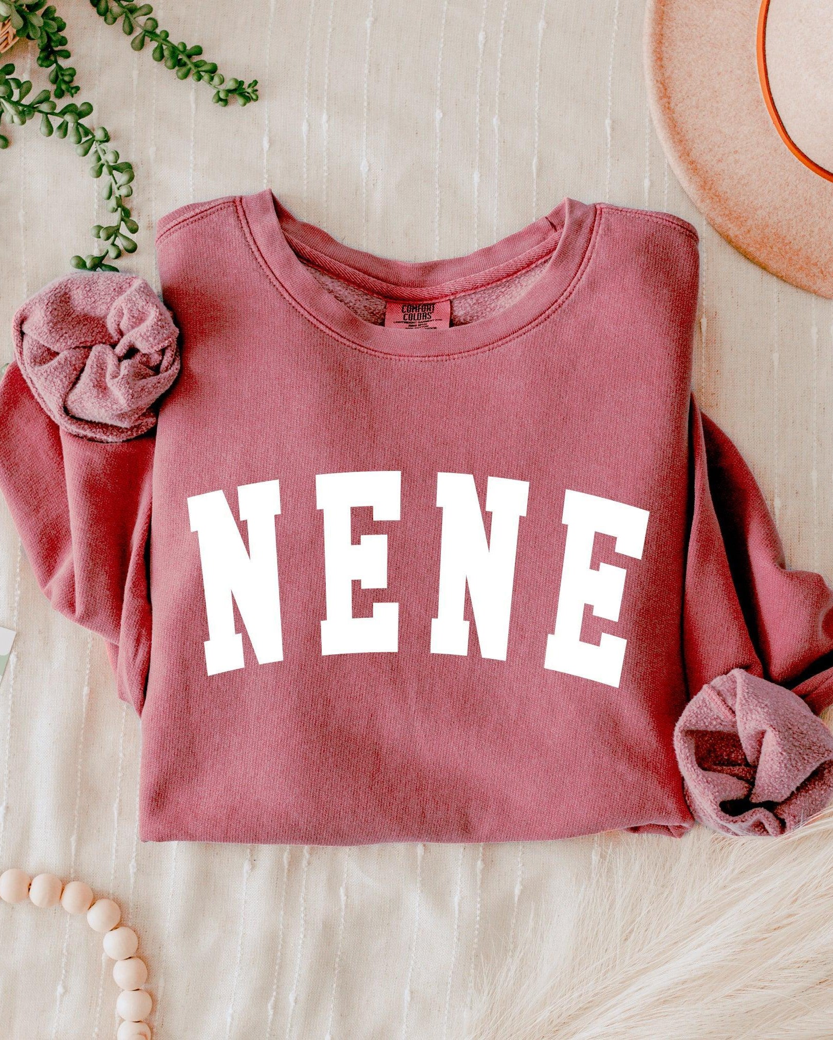Nene Grandma Garment Dyed Comfort Colors Sweatshirt