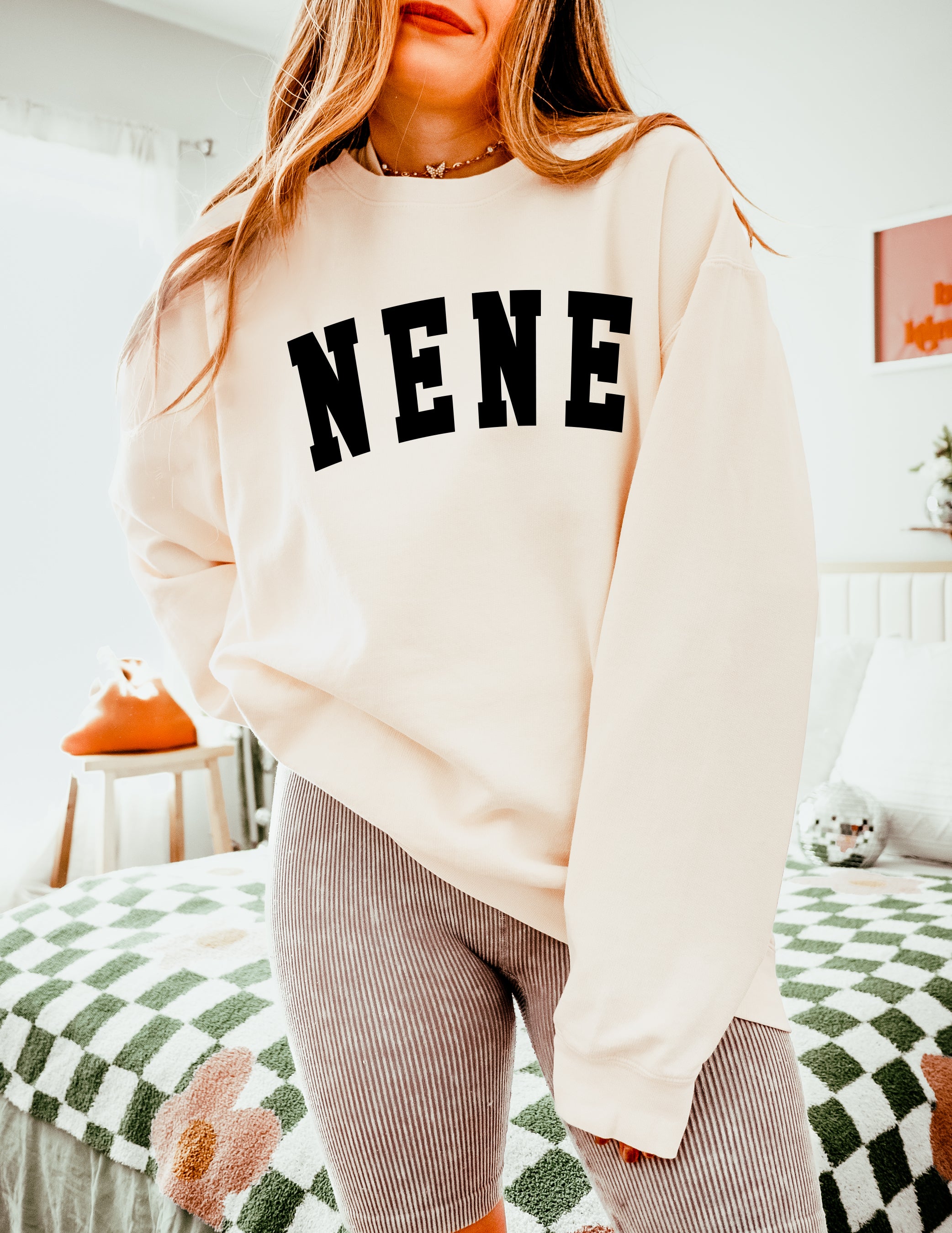 Nene Grandma Garment Dyed Comfort Colors Sweatshirt