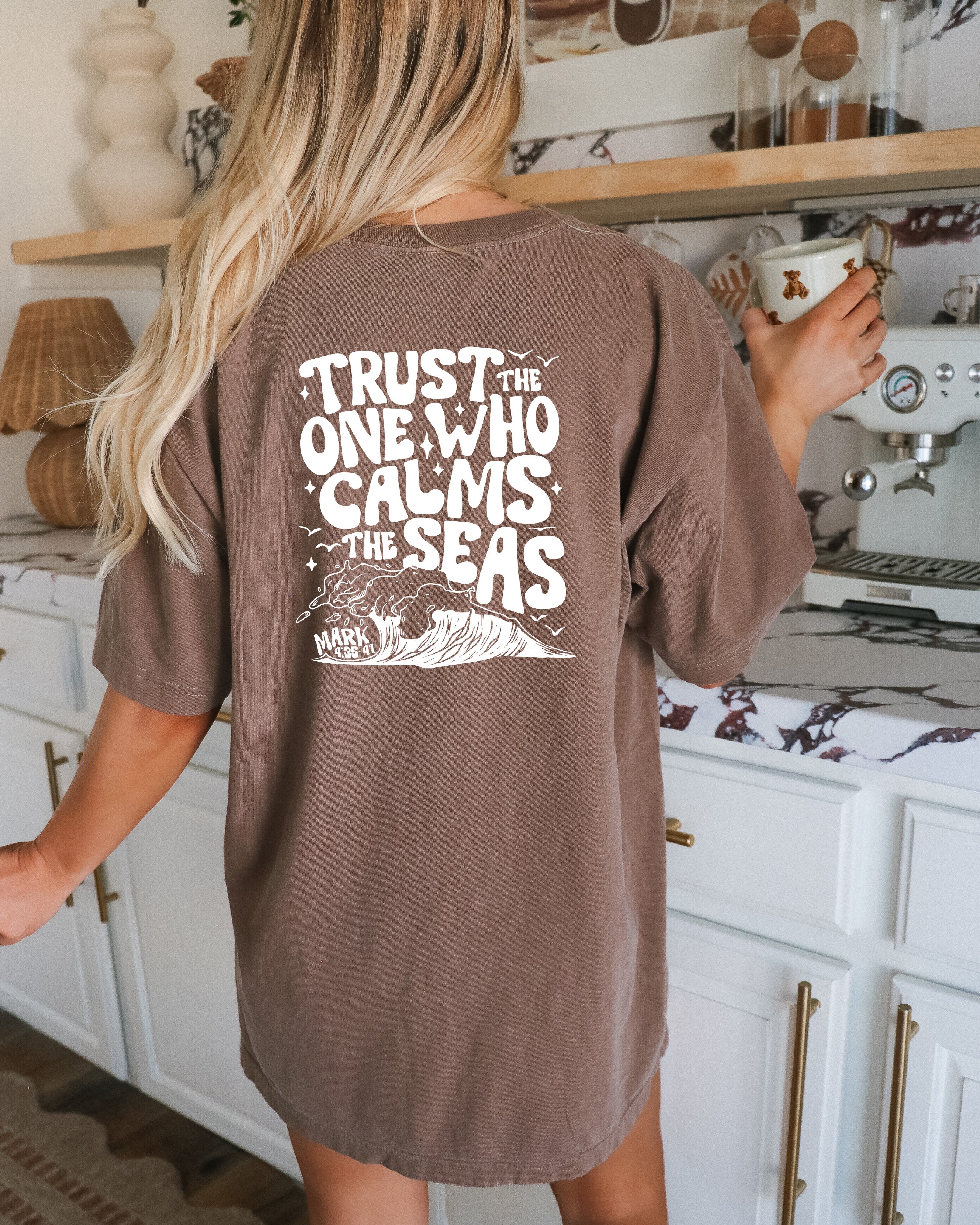 Trust the One Who Calms the Seas (Mark 4:35-41) Vacation Summer Lake Ocean Tees