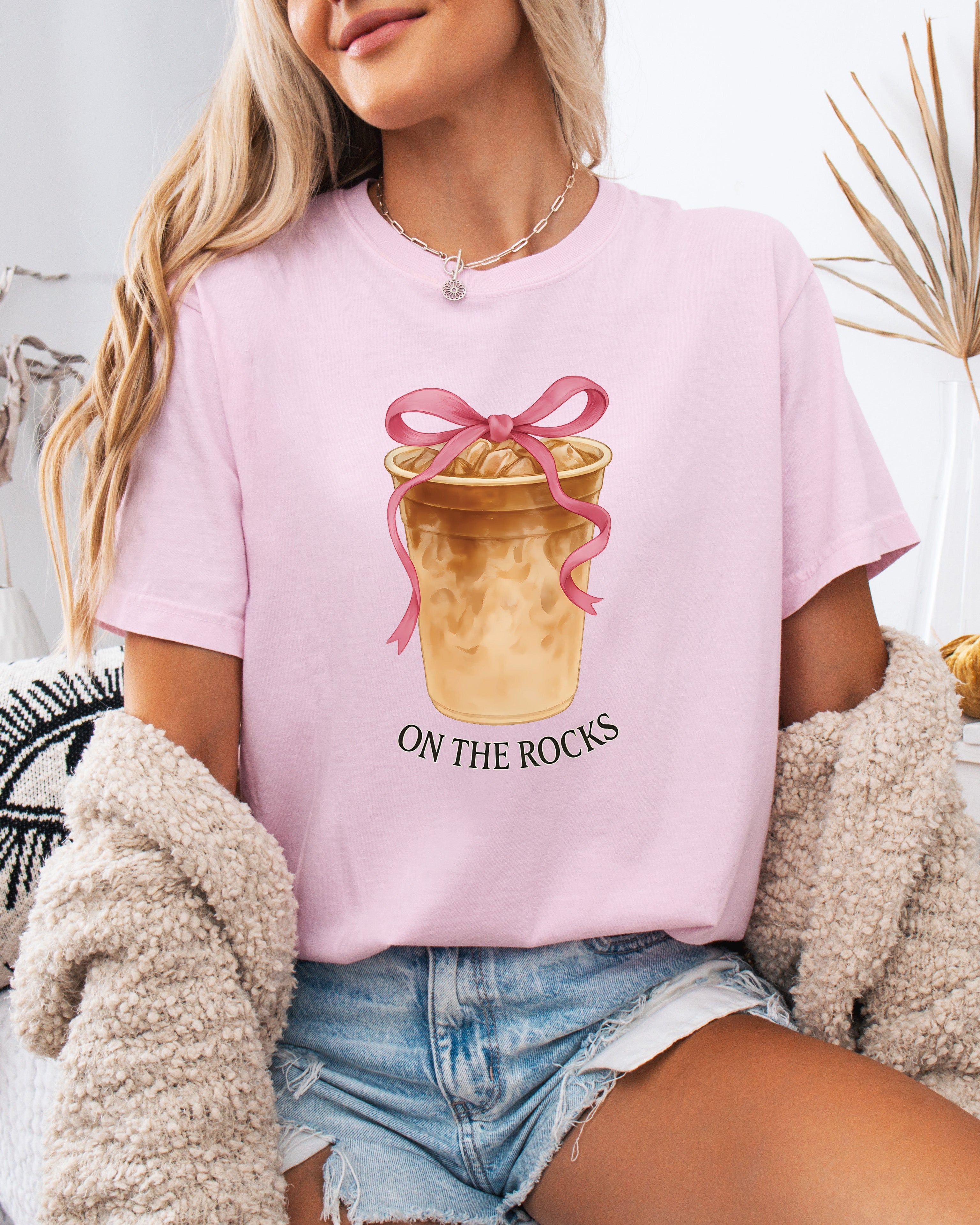 On the Rock Iced Latte Coffee Garment Dyed T Shirt