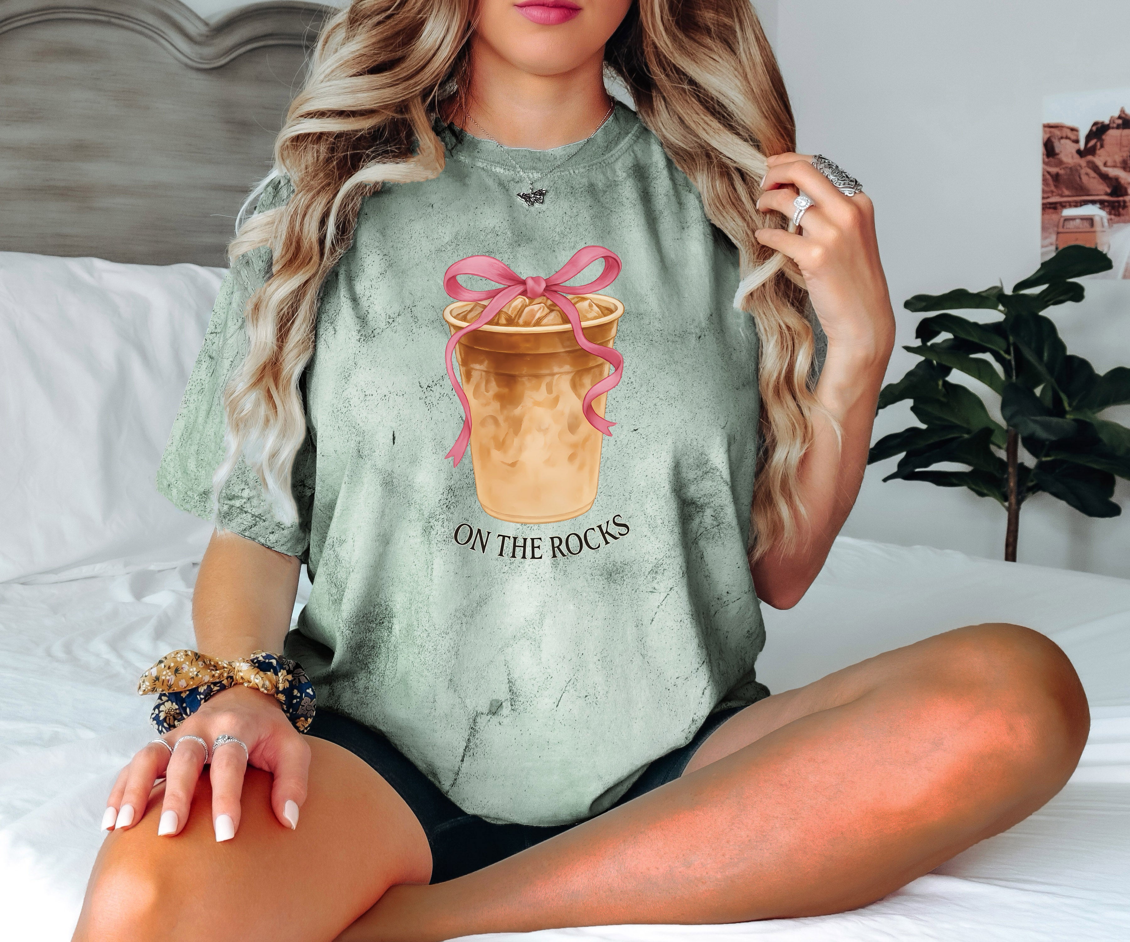 On the Rock Iced Latte Coffee Garment Dyed T Shirt