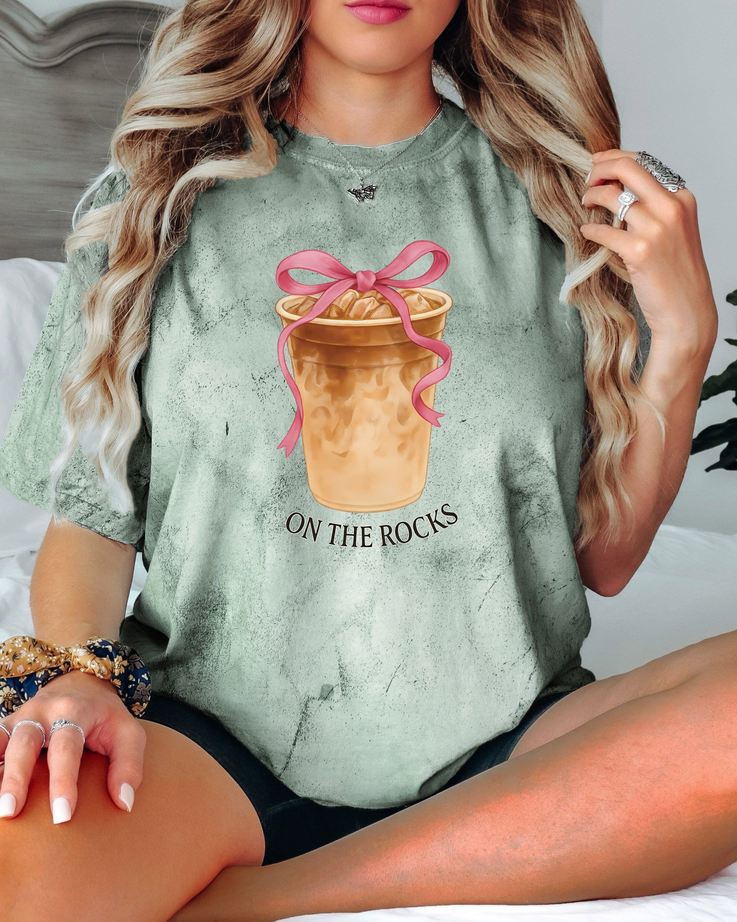 On the Rock Iced Latte Coffee Garment Dyed T Shirt