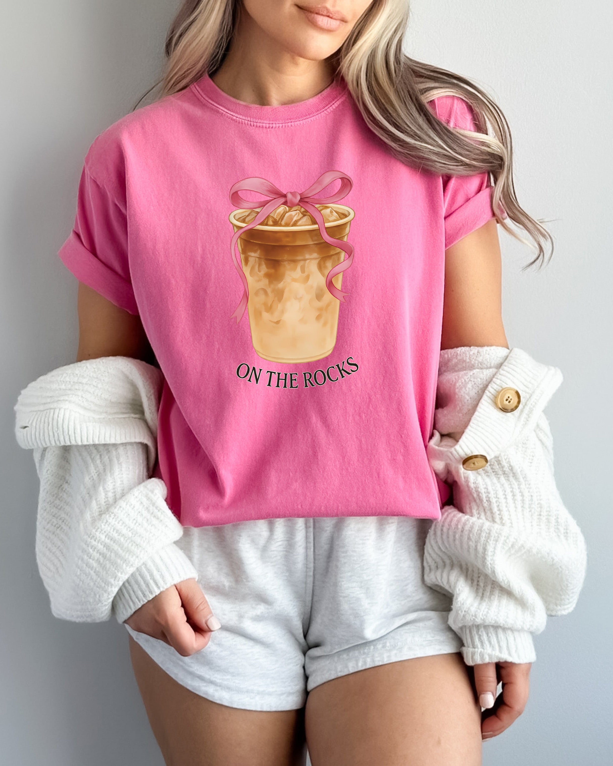 On the Rock Iced Latte Coffee Garment Dyed T Shirt