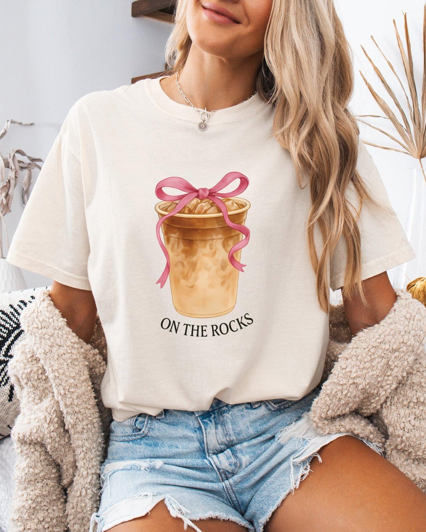 On the Rock Iced Latte Coffee Garment Dyed T Shirt