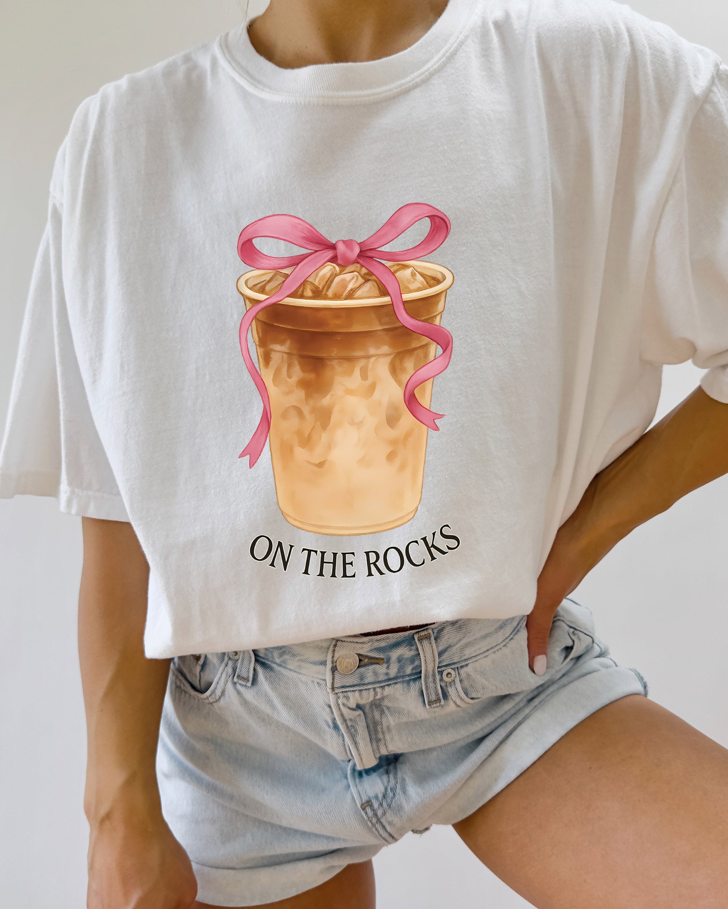 On the Rock Iced Latte Coffee Garment Dyed T Shirt