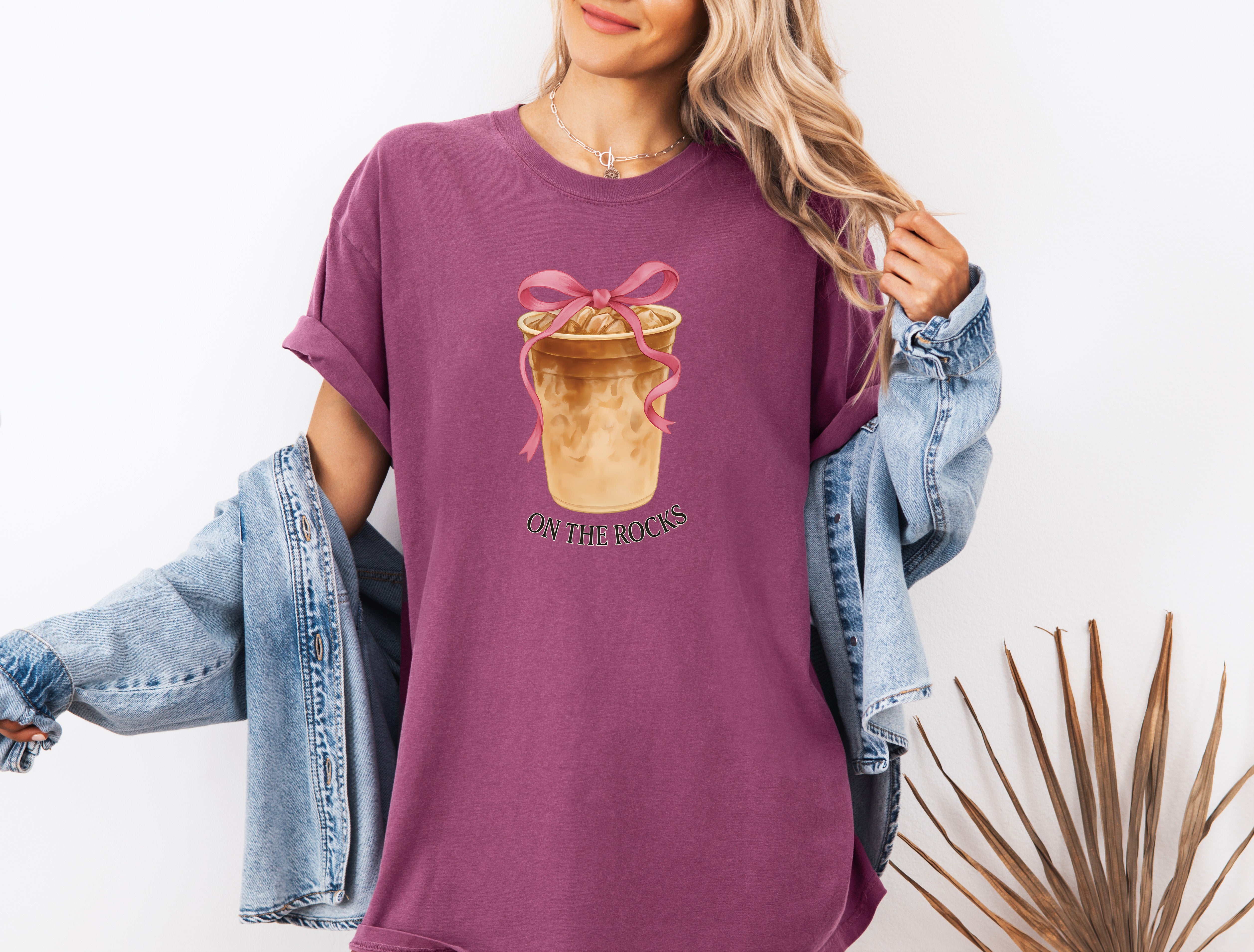 On the Rock Iced Latte Coffee Garment Dyed T Shirt