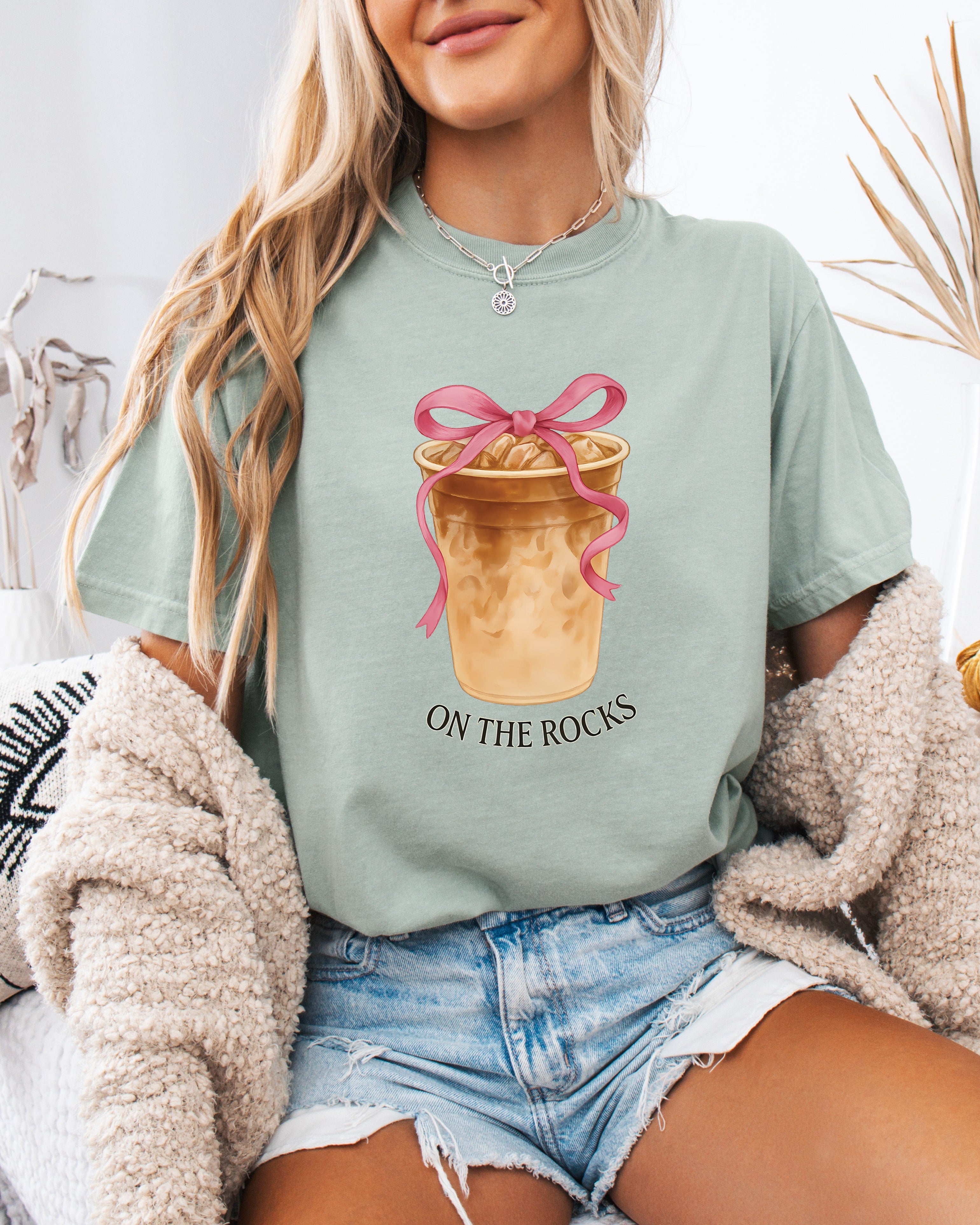 On the Rock Iced Latte Coffee Garment Dyed T Shirt