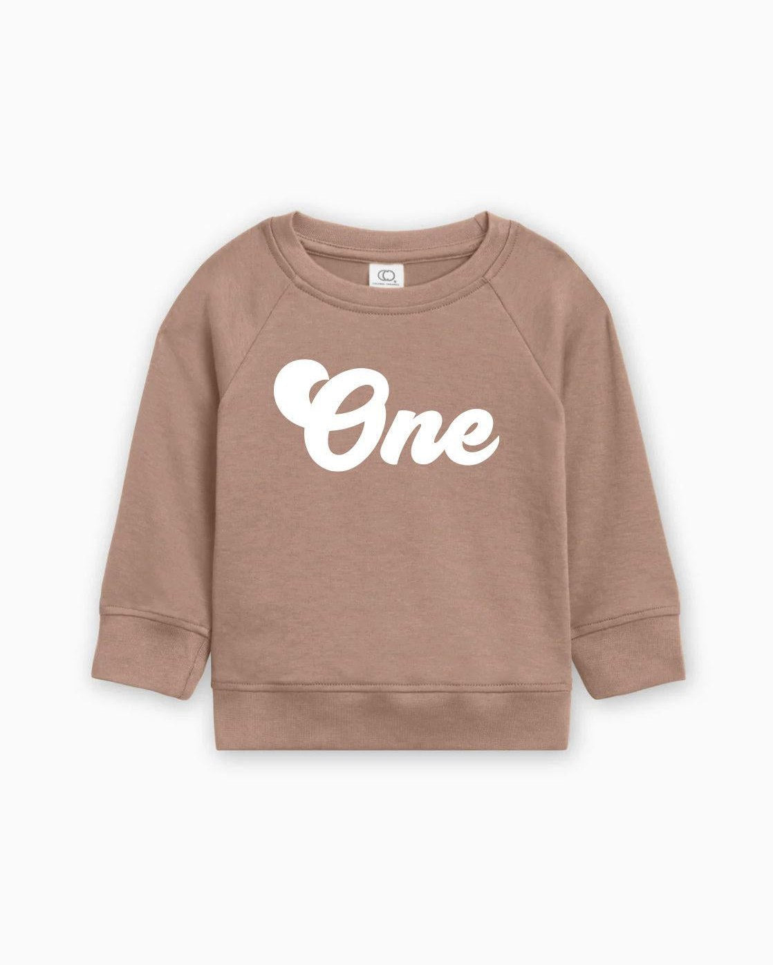 One Birthday 1st Birthday Toddler Organic Cotton Pullover (Groovy)