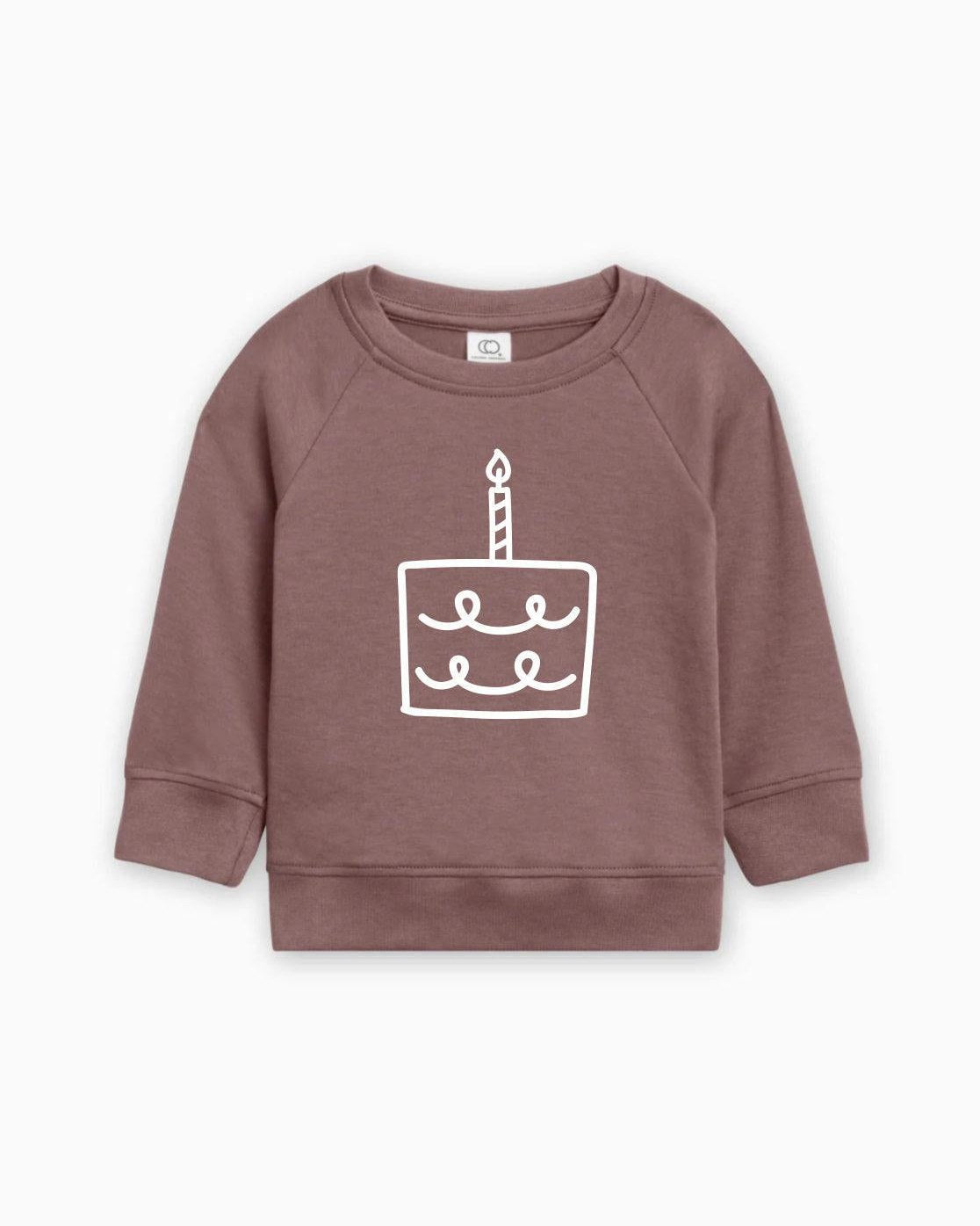 One Birthday Cake 1st Birthday Organic Cotton Pullover