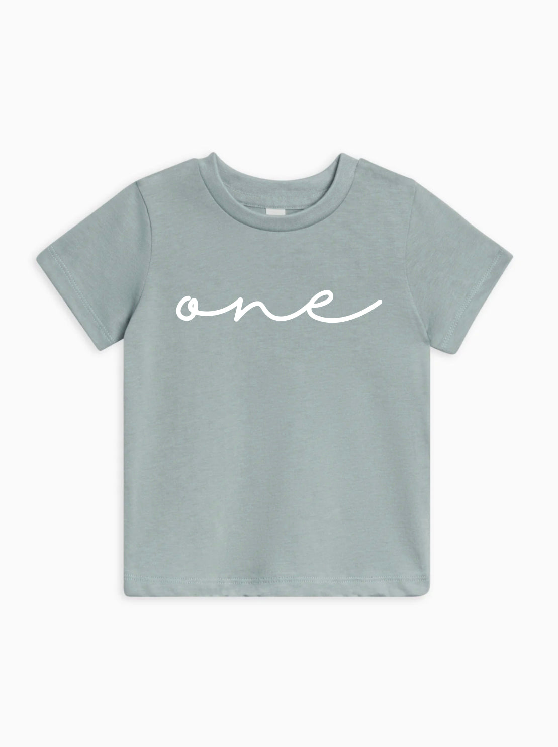 One Birthday cursive minimal 1st Birthday Organic Cotton Kids Tee
