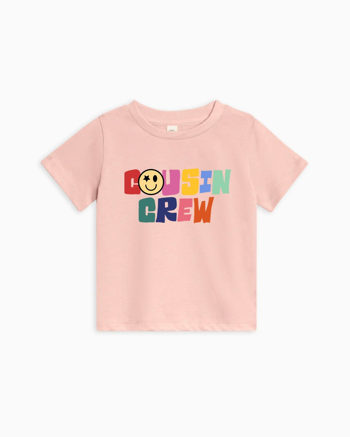 Cousin Crew Smile Face Organic Cotton Kids T-Shirt, Matching Sibling Shirt
