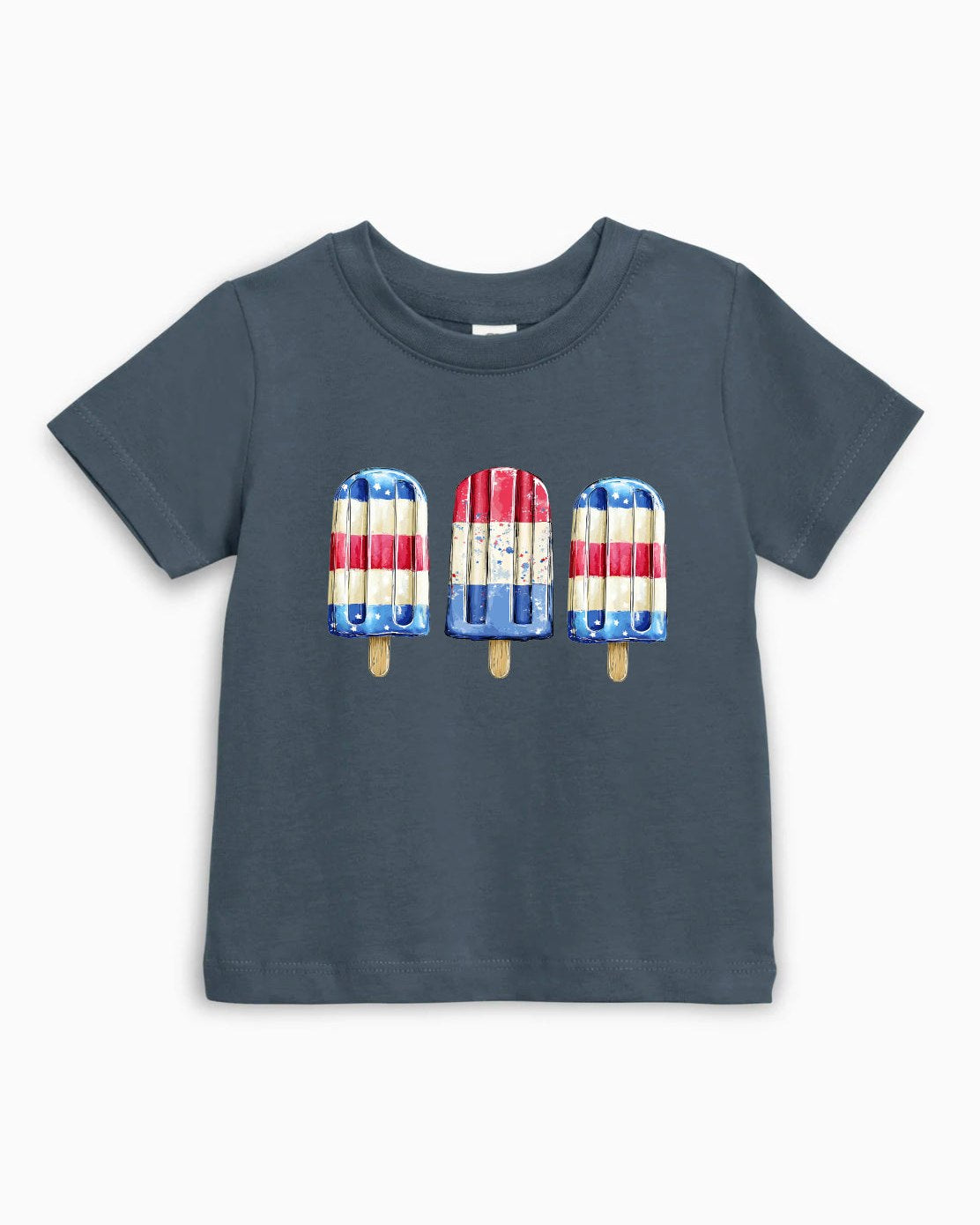 USA Patriotic Popsicle Organic Cotton Kids Tee, 4th of July Shirt
