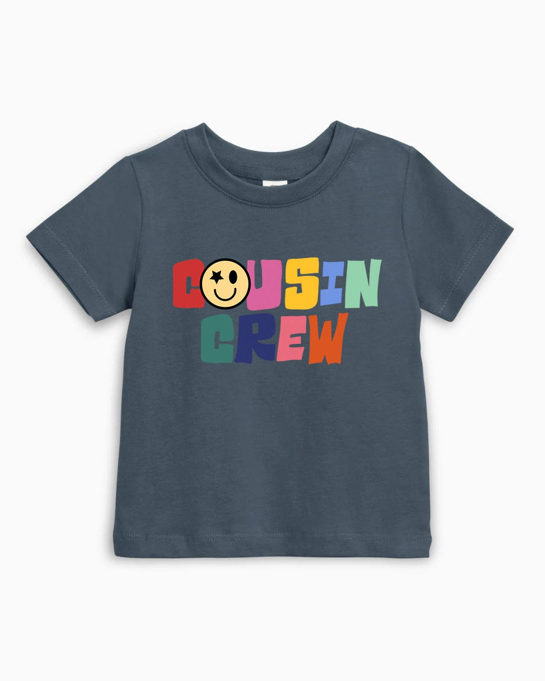Cousin Crew Smile Face Organic Cotton Kids T-Shirt, Matching Sibling Shirt