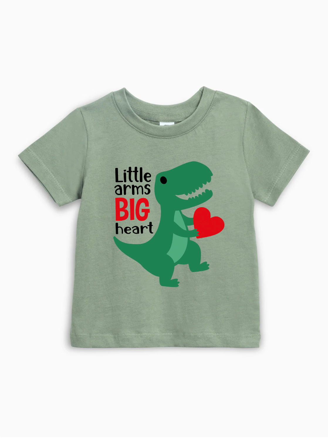 Cute Dinosaur Little arms big heart Organic Cotton Kids Tee