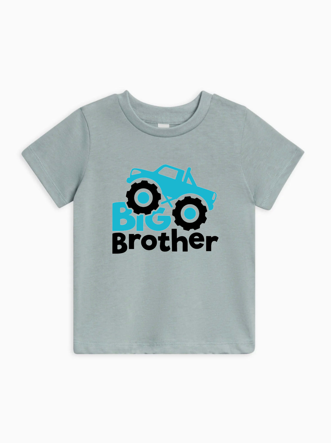 Big Brother Truck Theme Organic Cotton Kids T-Shirt – Baby & Youth Matching Family Announcement Tee