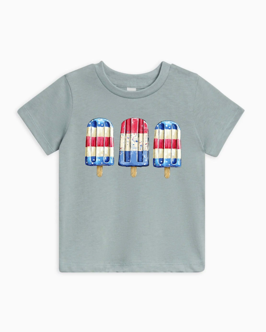 USA Patriotic Popsicle Organic Cotton Kids Tee, 4th of July Shirt
