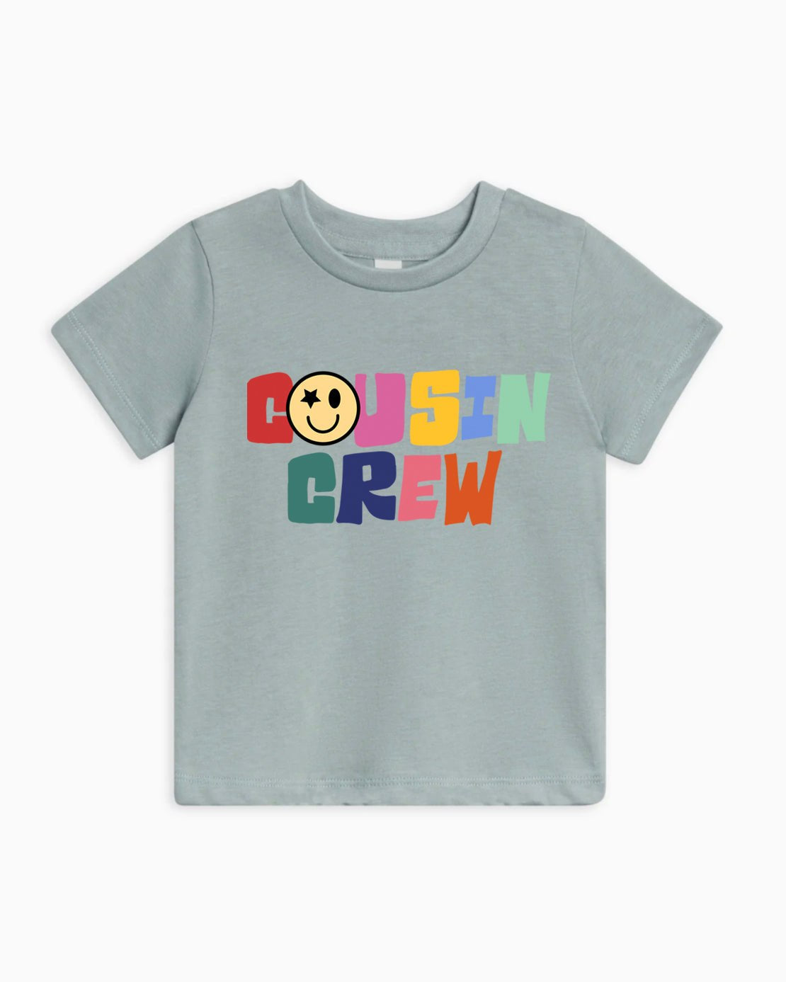 Cousin Crew Smile Face Organic Cotton Kids T-Shirt, Matching Sibling Shirt