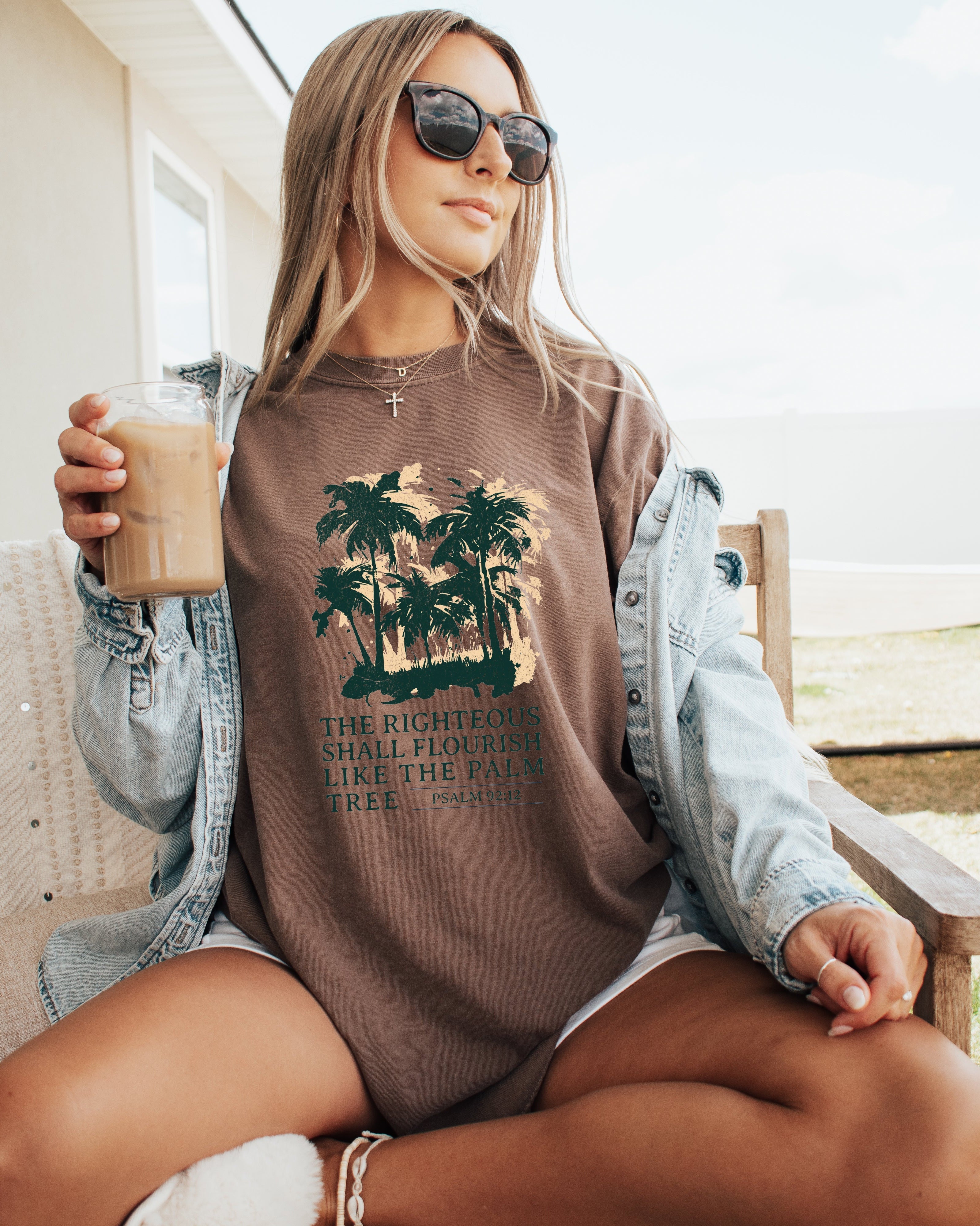 Palm Tree Christian Comfort Colors T Shirt
