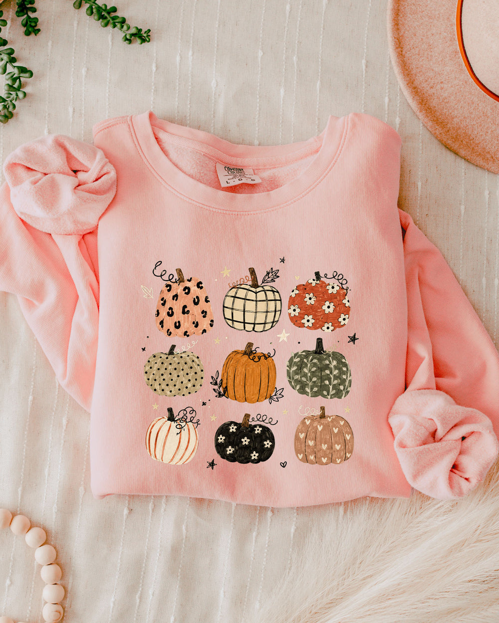 Pumpkins Fall Autumn Season Thanksgiving day 100% cotton Garment Dyed Comfort Colors Sweatshirt