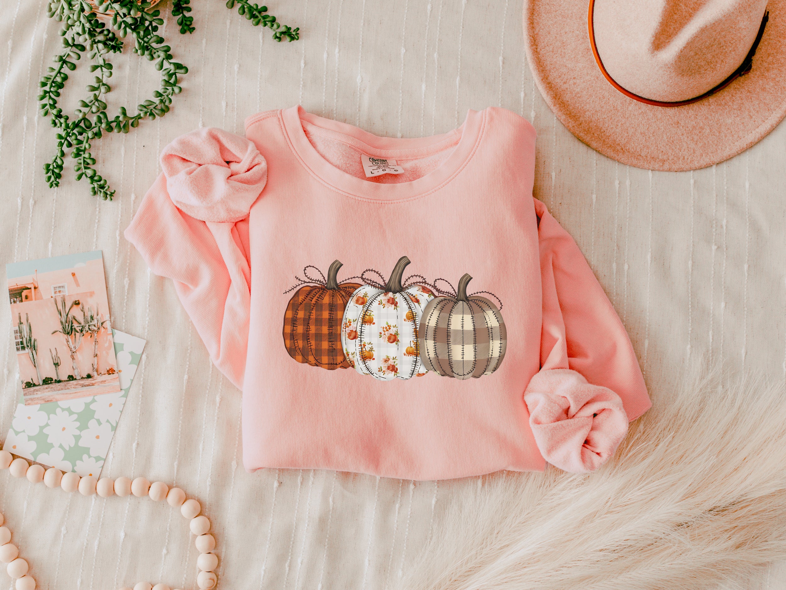 Pumpkin Fall Autumn Thanksgiving day Inspirational Garment Dyed Comfort Colors Sweatshirt