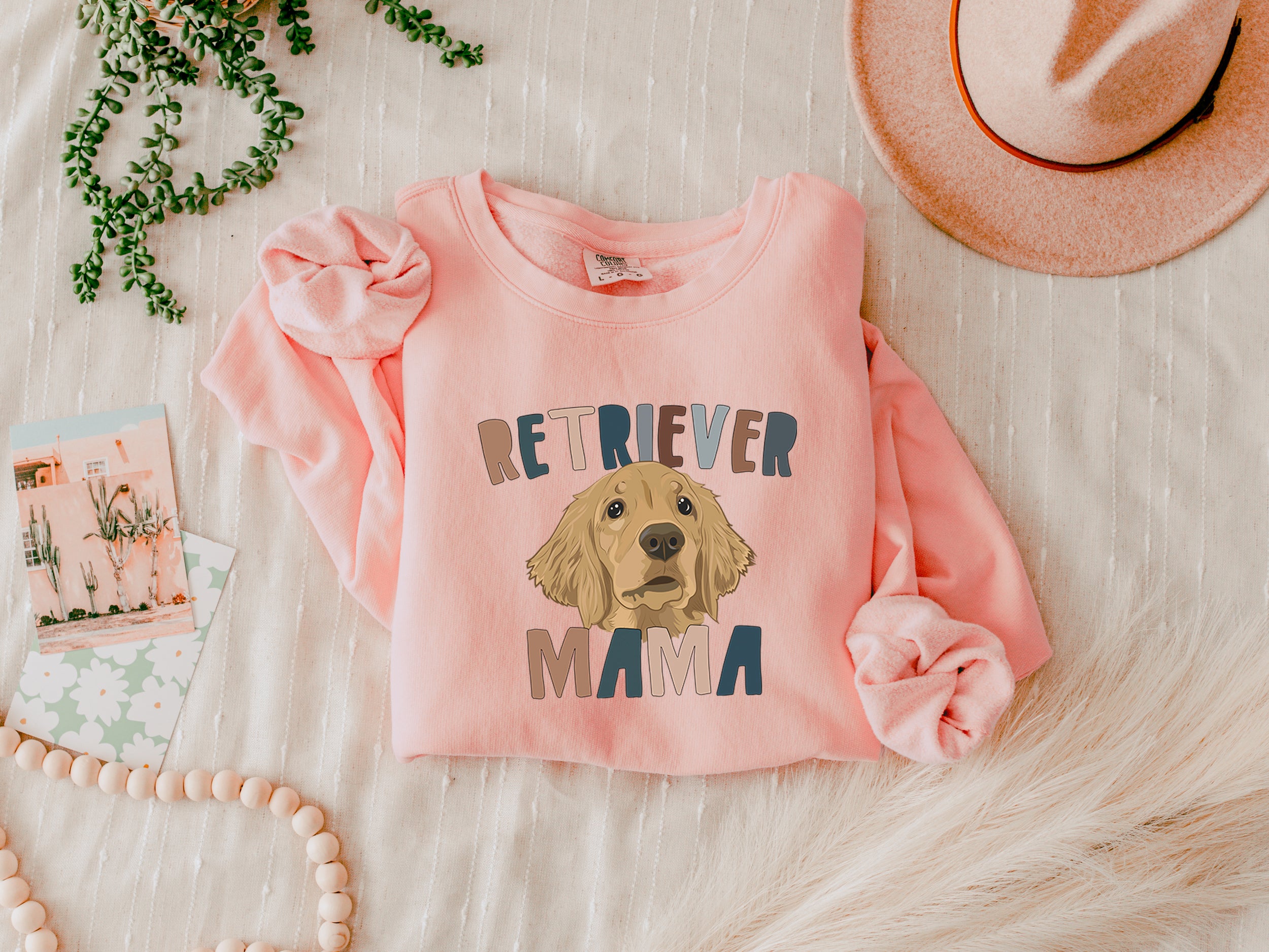 Golden Retriever Dog mom Fall Garment Dyed Comfort Colors Sweatshirt