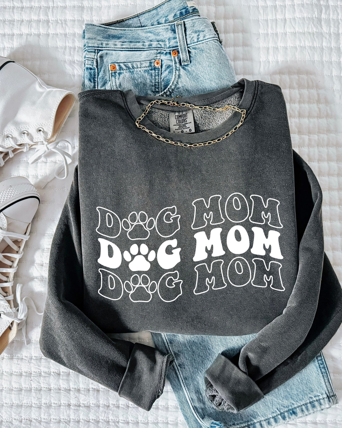 Groovy Dog Mom Comfort Colors Sweatshirt, Retro Pet Lover Gift