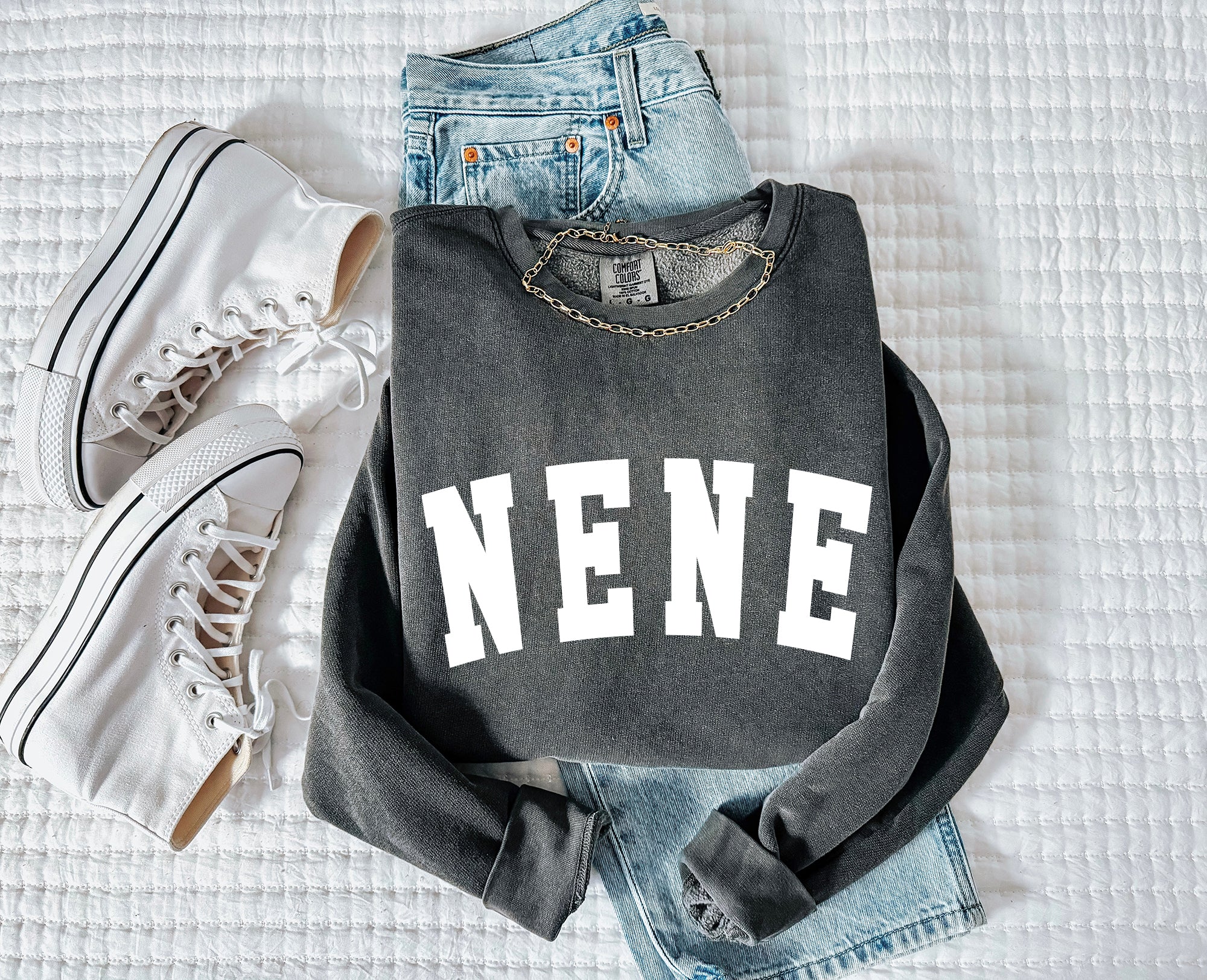 Nene Grandma Garment Dyed Comfort Colors Sweatshirt